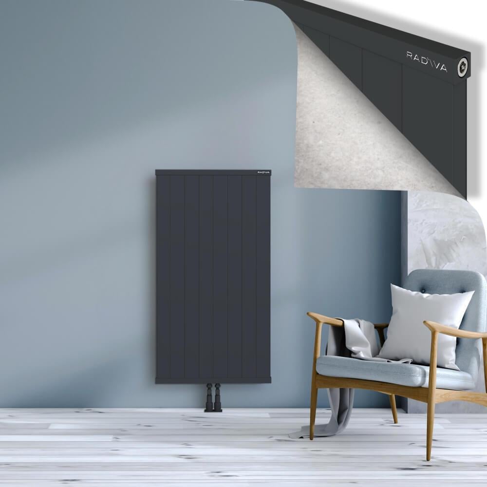 RIO Dekoratif Alüminyum Radyatör 1200x804 Koyu Antrasit
