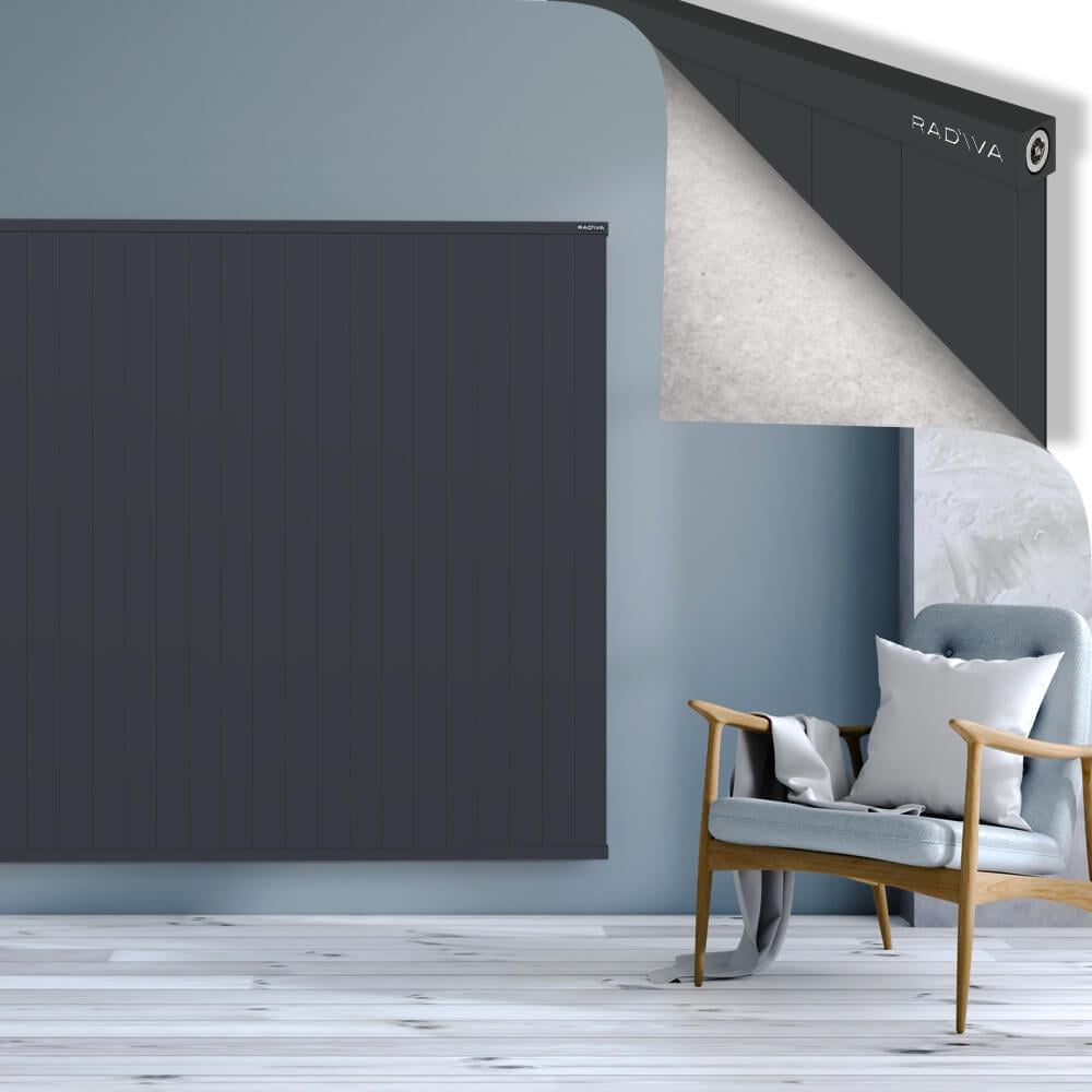 RIO Dekoratif Alüminyum Radyatör 1600x2704 Koyu Antrasit