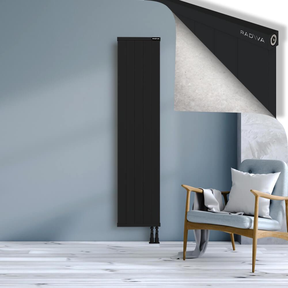 RIO Dekoratif Alüminyum Radyatör 1800x504 Siyah
