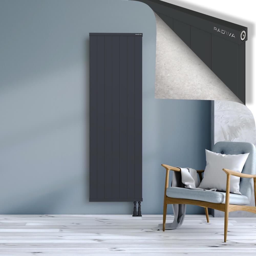RIO Dekoratif Alüminyum Radyatör 1800x704 Koyu Antrasit