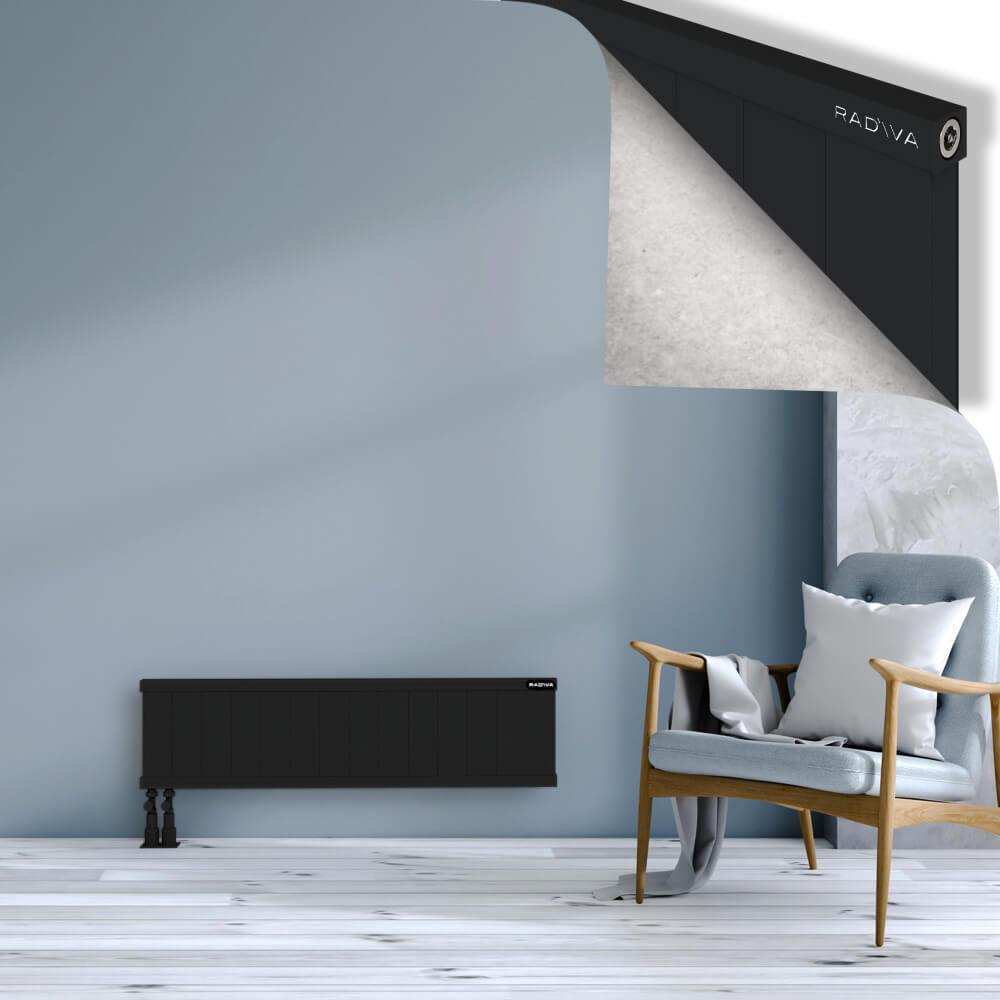 RIO Dekoratif Alüminyum Radyatör 300x1404 Siyah