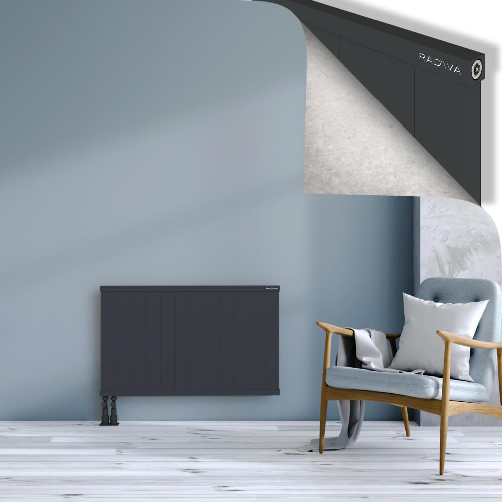 RIO Dekoratif Alüminyum Radyatör 600x1204 Koyu Antrasit