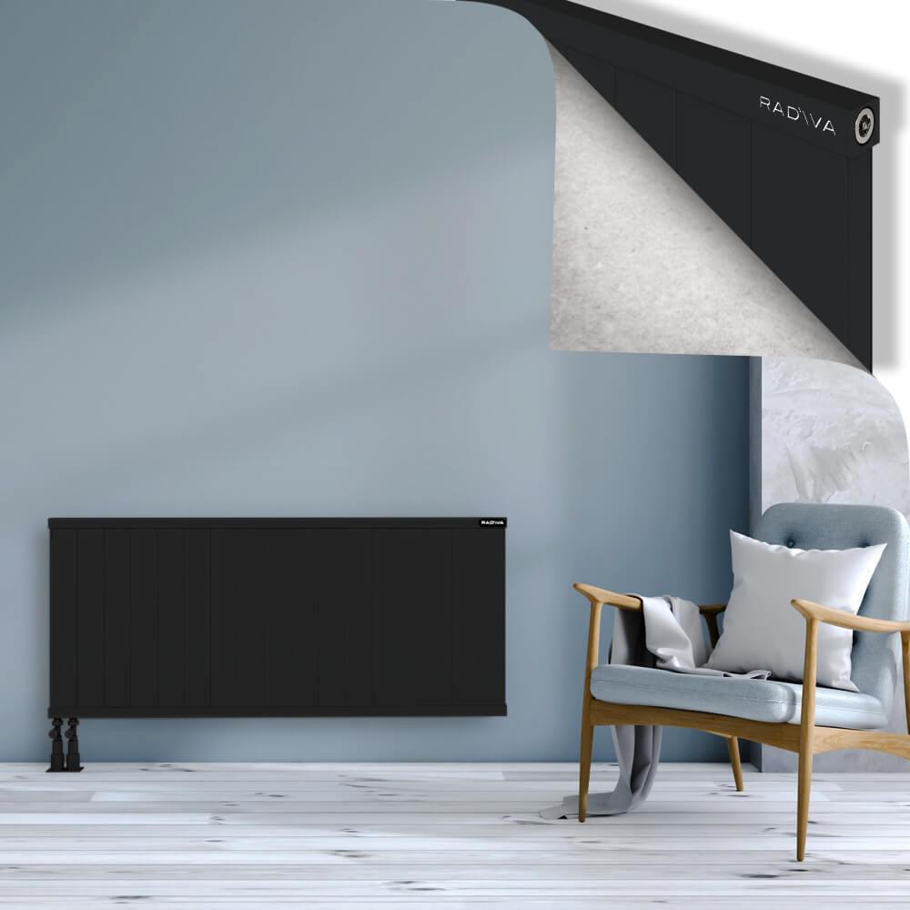 RIO Dekoratif Alüminyum Radyatör 600x1704 Siyah