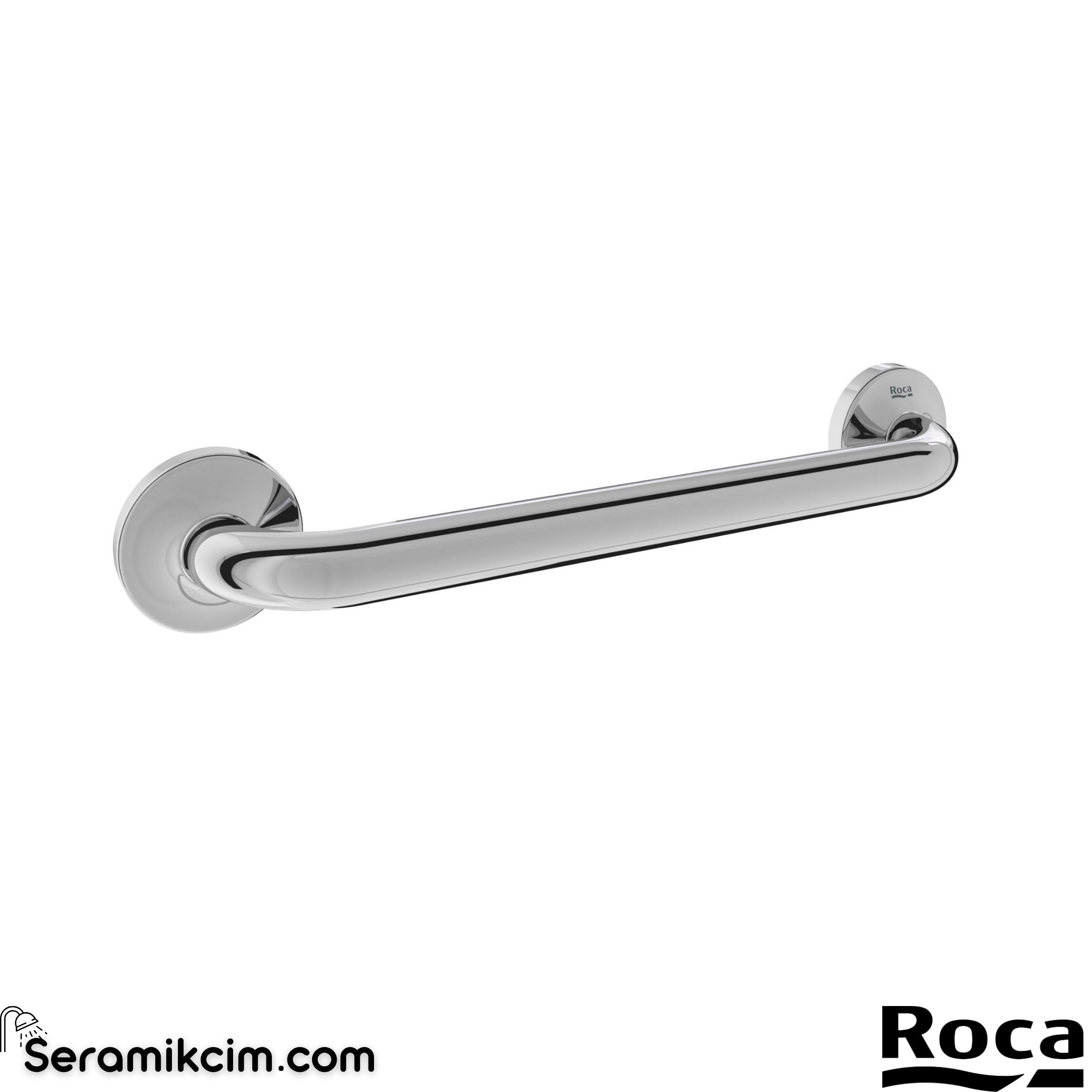 Roca Access Comfort Düz Tutunma Barı, Parlak Paslanmaz Çelik, 400 mm
