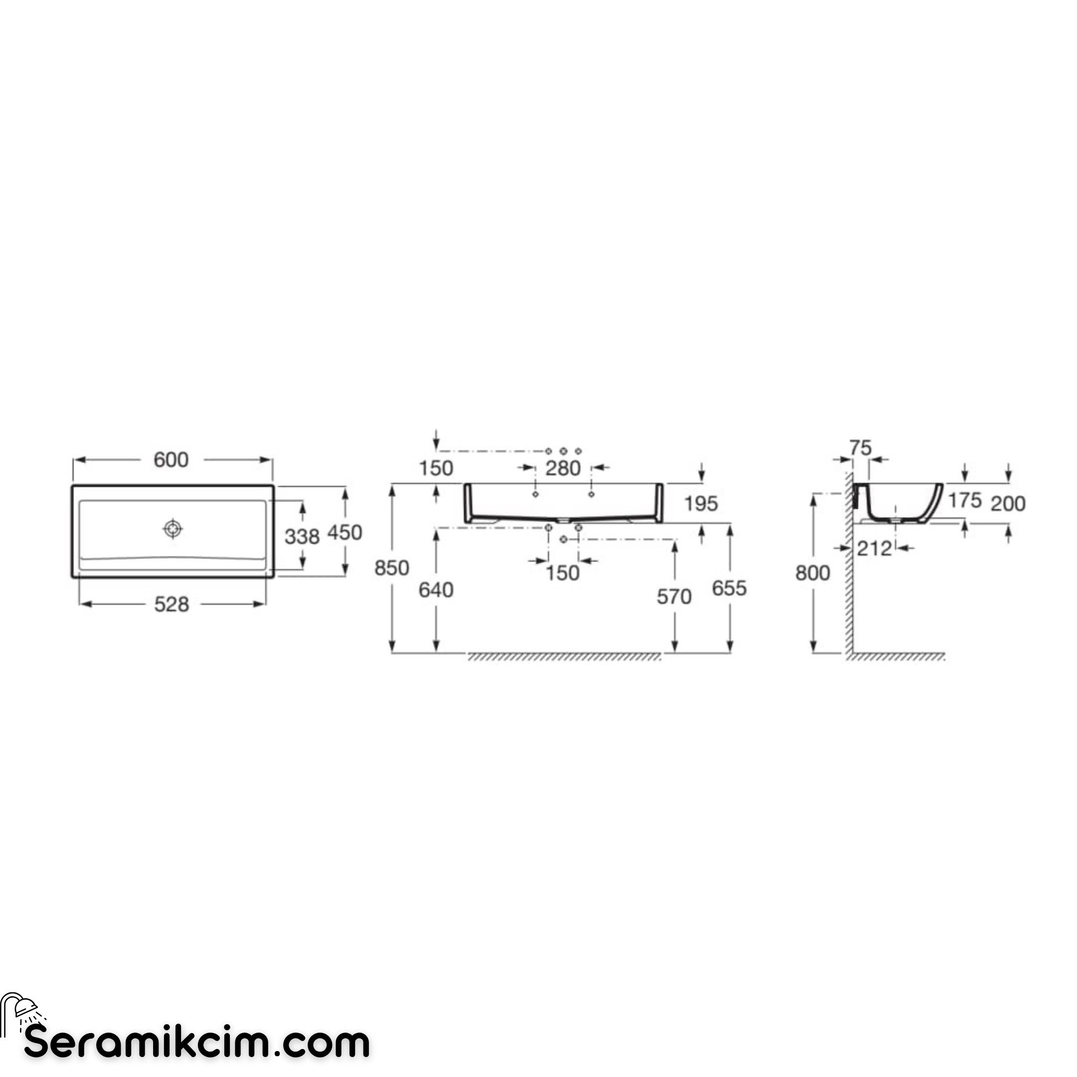 Roca Access Özel İhtiyaçlar için Lavabo Beyaz, 600x450mm