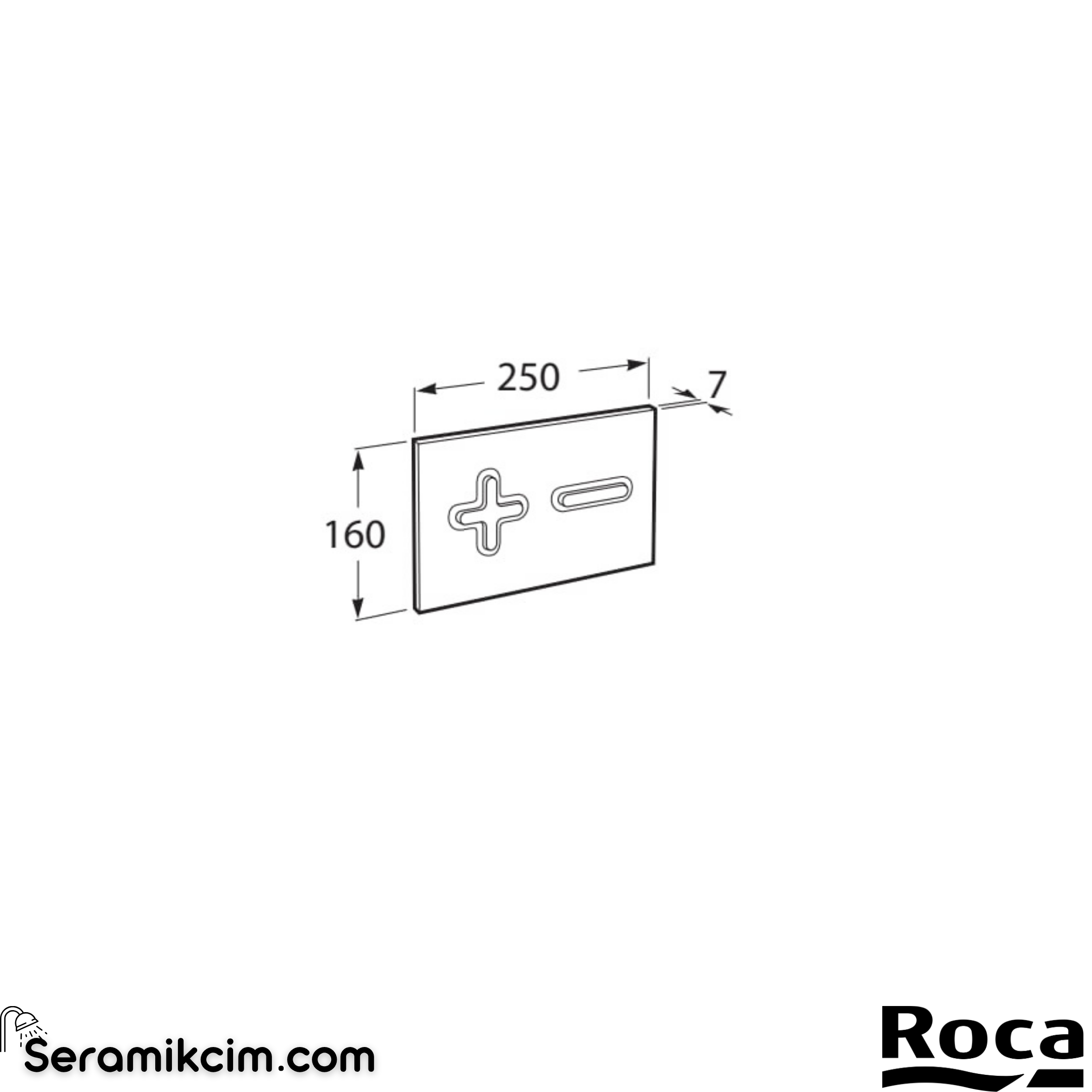 Roca PL6 Dual Kumanda Paneli, Combı A890185005