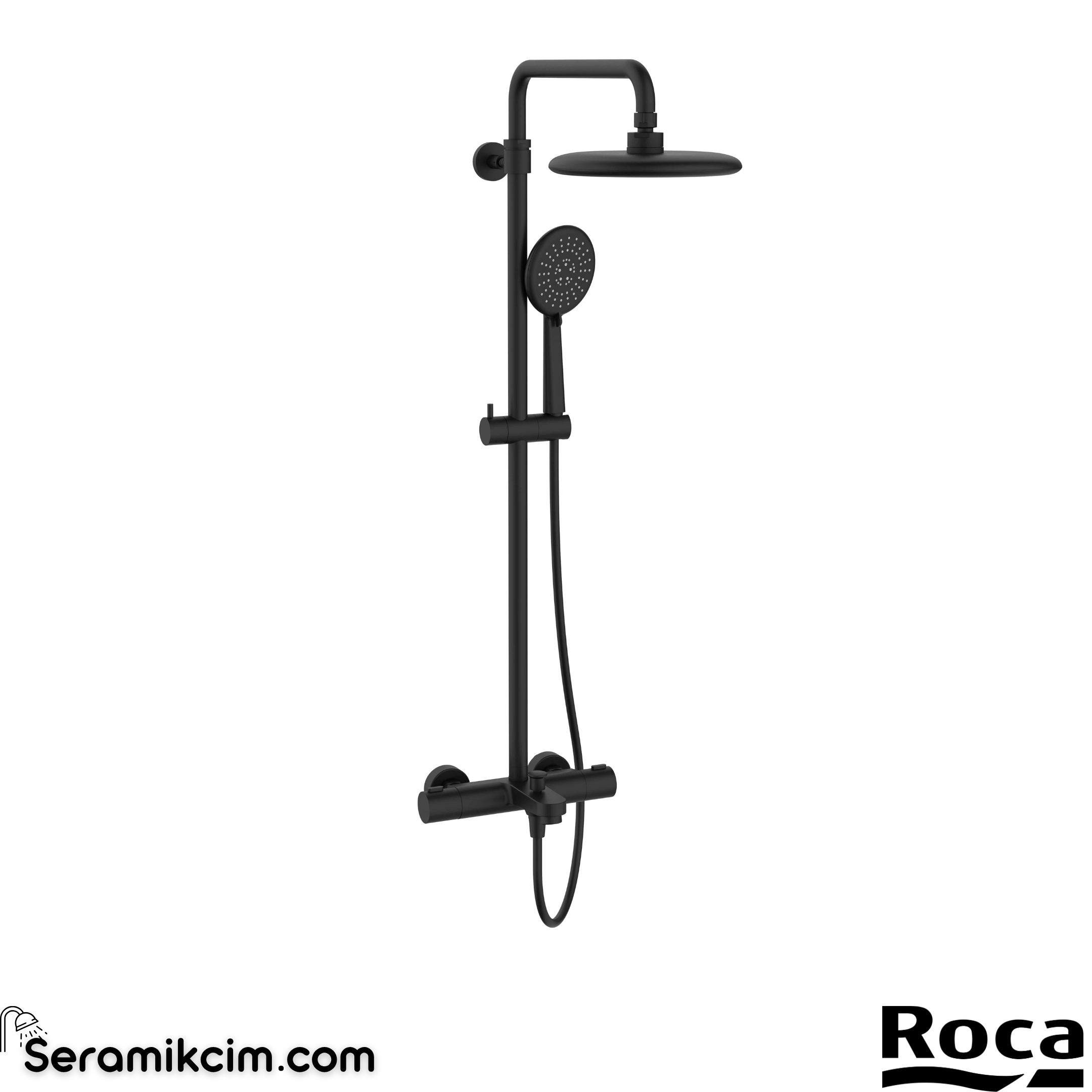 Roca Salina Termostatik Banyo Kolonu Mat siyah A5A2004NBK
