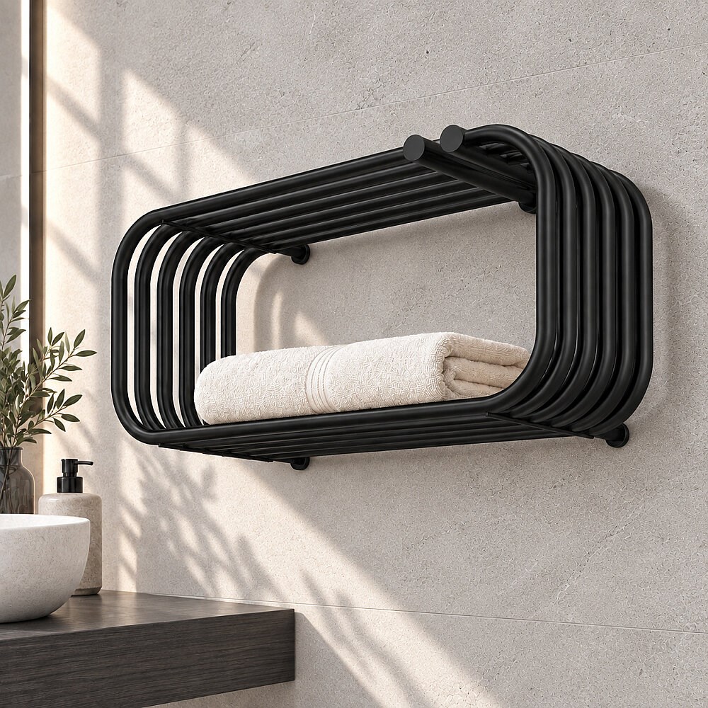 Santorini Dekoratif Havlupan 700x330 Siyah