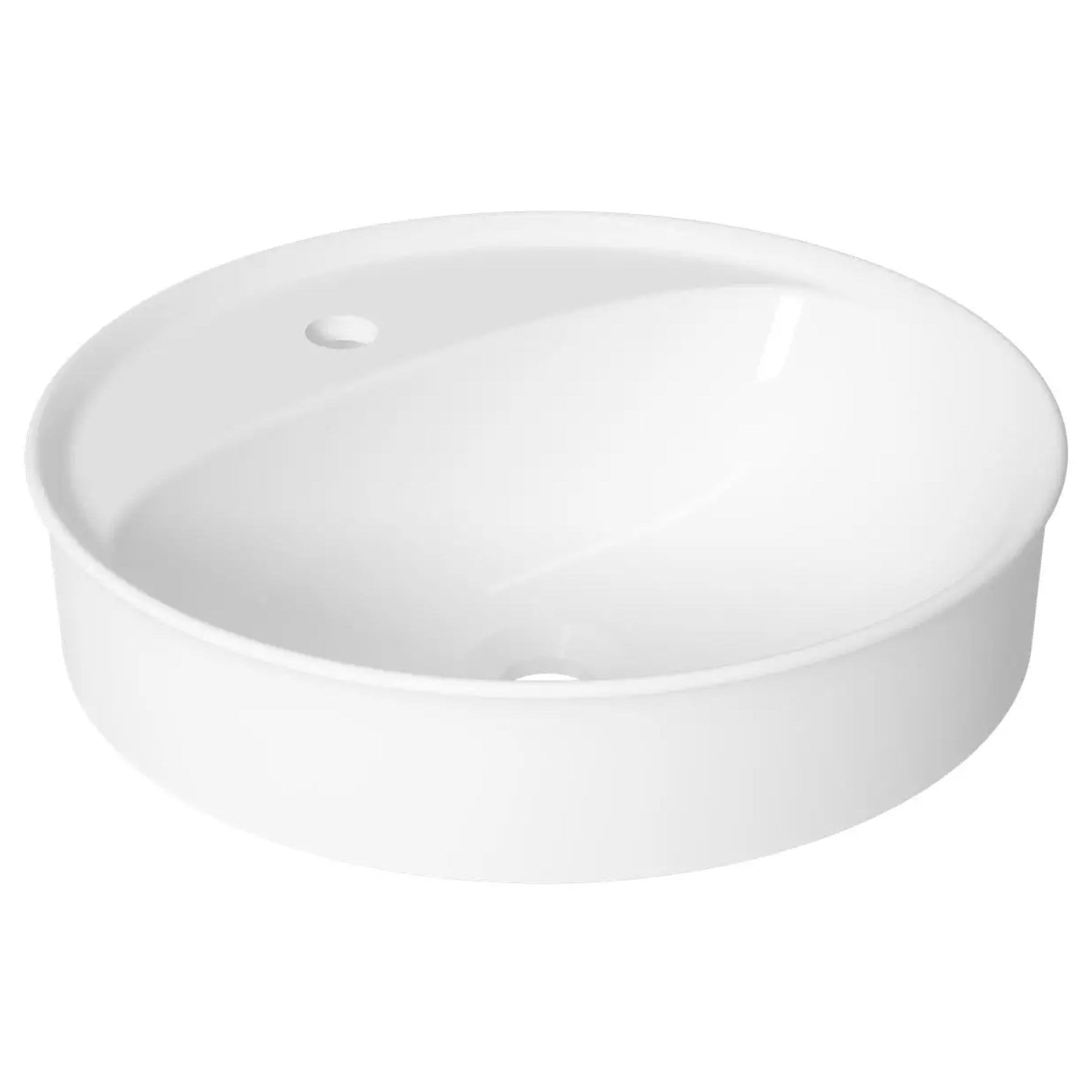Serel Nita Yuvarlak Minimal Batarya Delikli Tezgah Üstü Lavabo (46 x 46 cm) 2078TXS110H