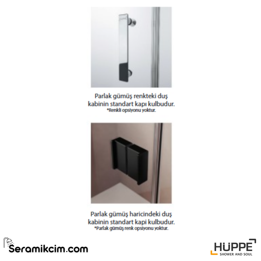 Solva Minimal AK C DUAL T Ön Cephe 2 Açılır Kapı Duşakabin (Montaj Dahil) - HUPPE.SM.AK.C.DUAL.T