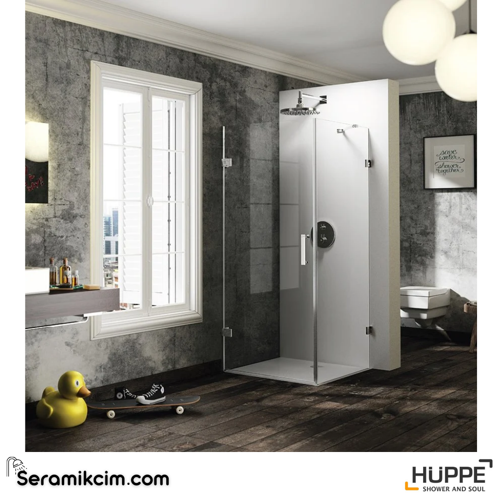 Solva Minimal AK C SOLO T Ön Cephe 1 Açılır Kapı Duşakabin (Montaj Dahil) - HUPPE.SM.AK.C.SOLO.T