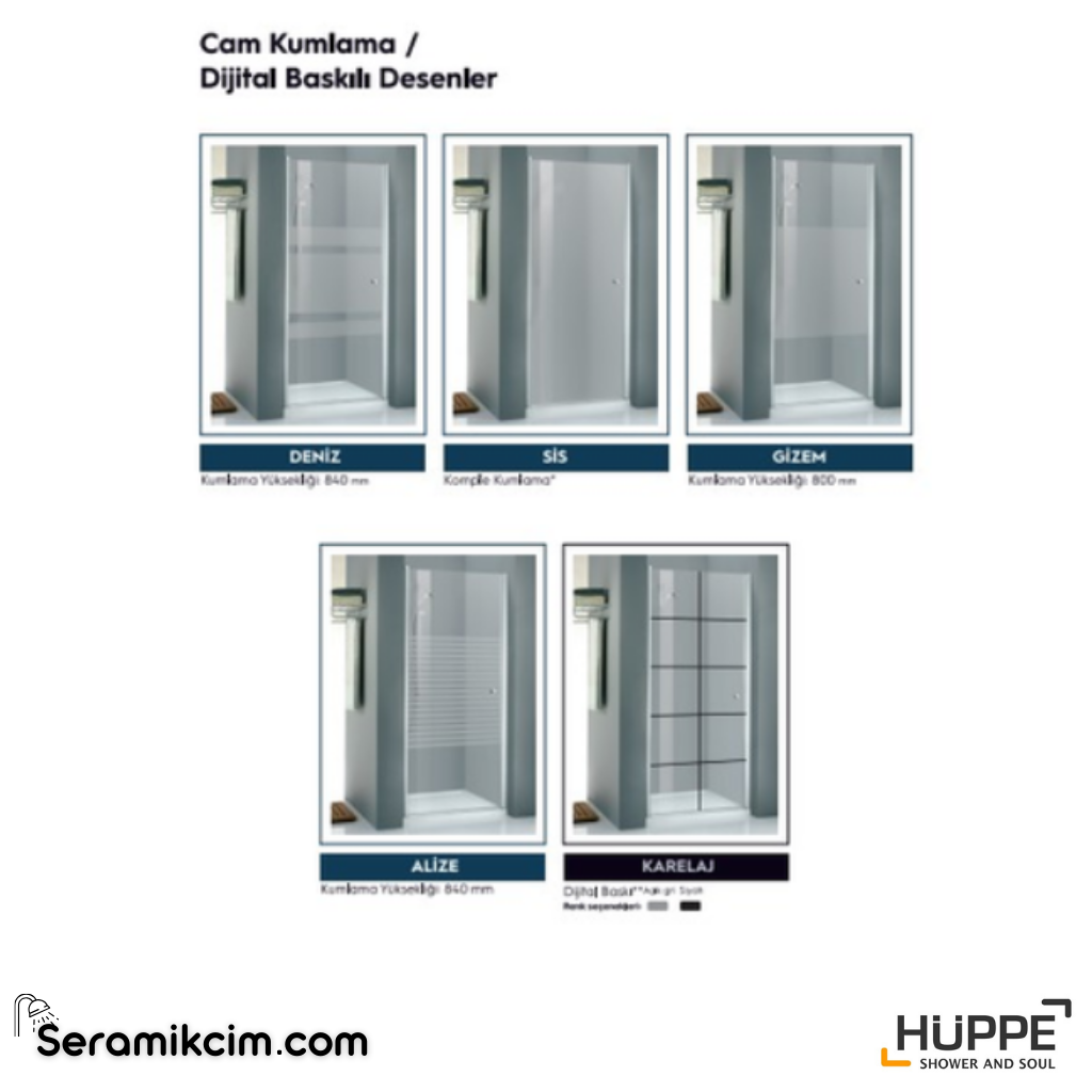 Solva Minimal SAK C DUAL T Ön Cephe 2 Sabit 2 Açılır Kapı Duşakabin (Montaj Dahil) - HUPPE.SM.SAK.C.DUAL.T