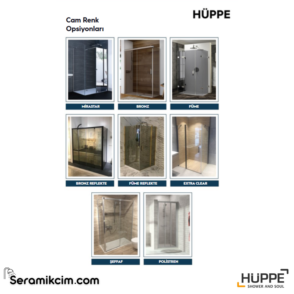 Solva Minimal SAK C DUAL T Ön Cephe 2 Sabit 2 Açılır Kapı Duşakabin (Montaj Dahil) - HUPPE.SM.SAK.C.DUAL.T