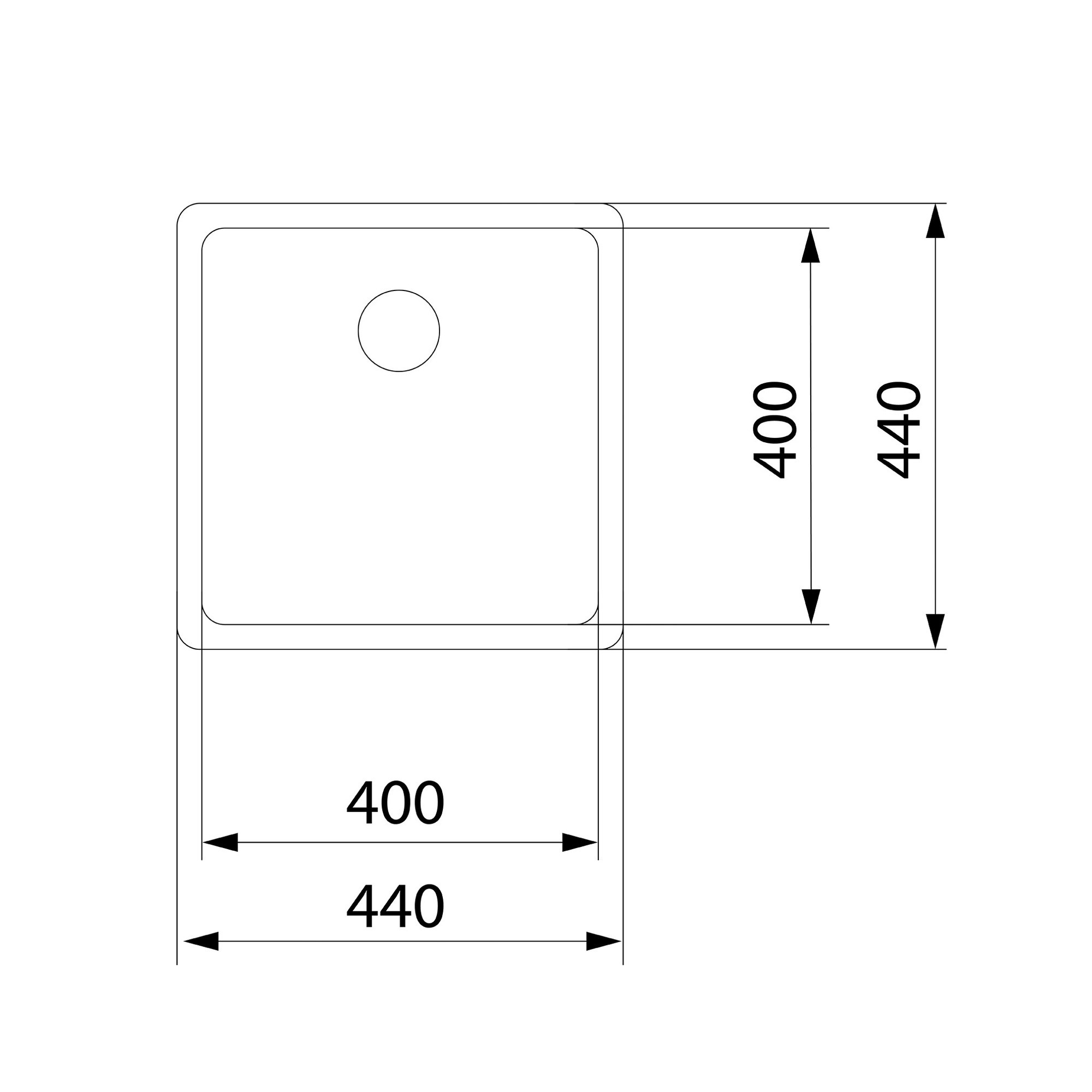 Teka Be Linea RS15 40.40 Paslanmaz Çelik Eviye 115000064