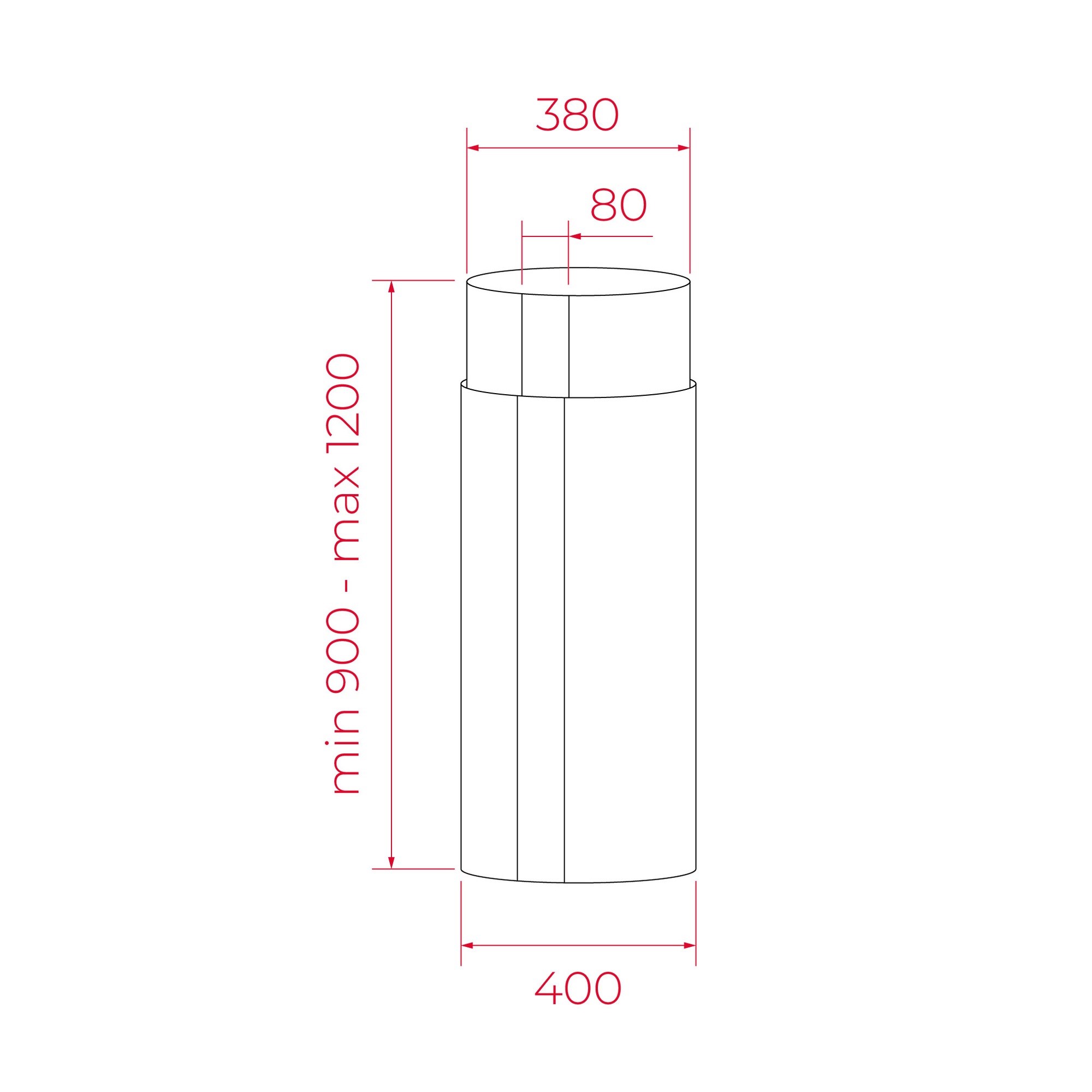Teka CC 485 BK 40 cm Ada Tipi Davlumbaz Siyah 112910006