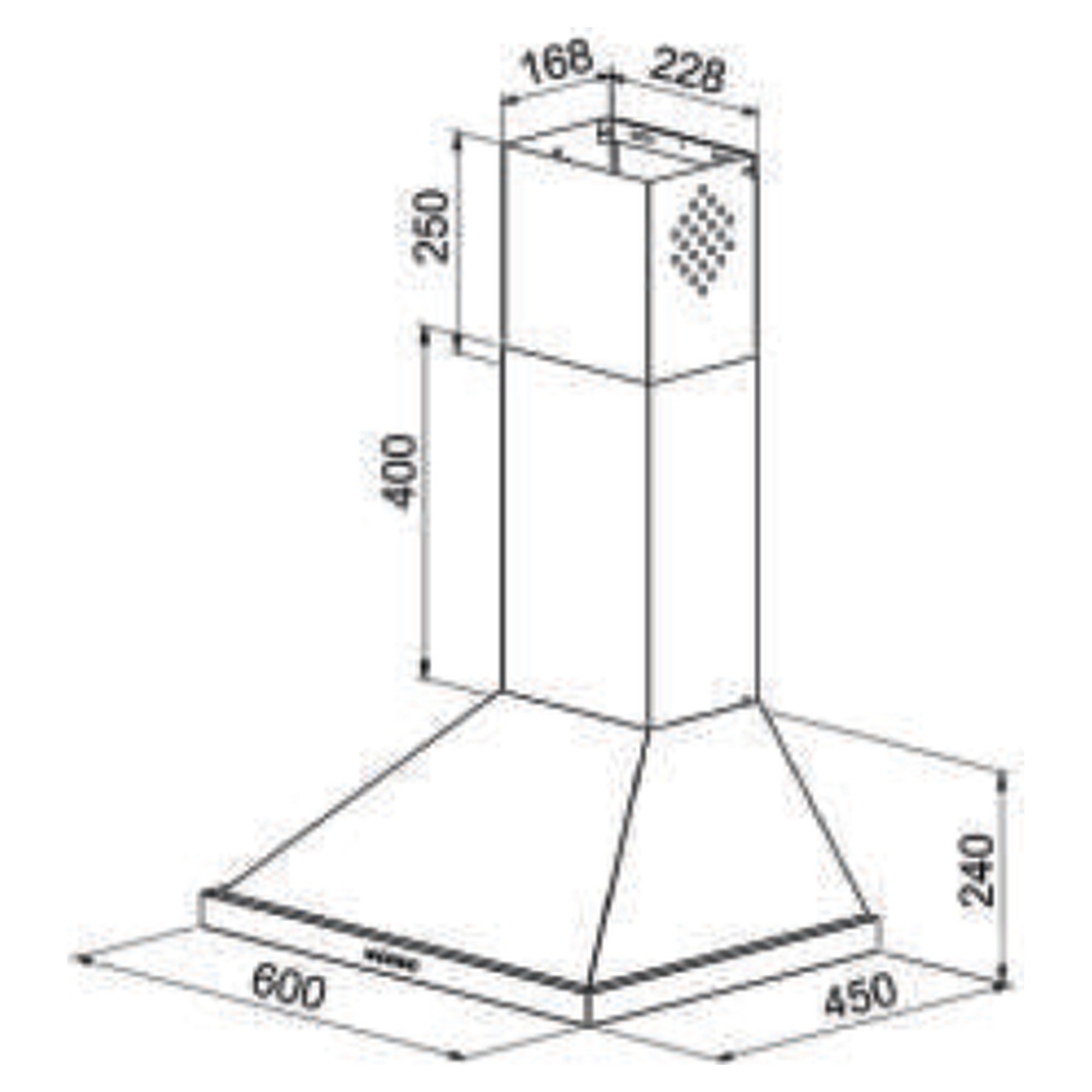 Teka DF 60 Duvar Tipi Davlumbaz Paslanmaz Çelik 40495030