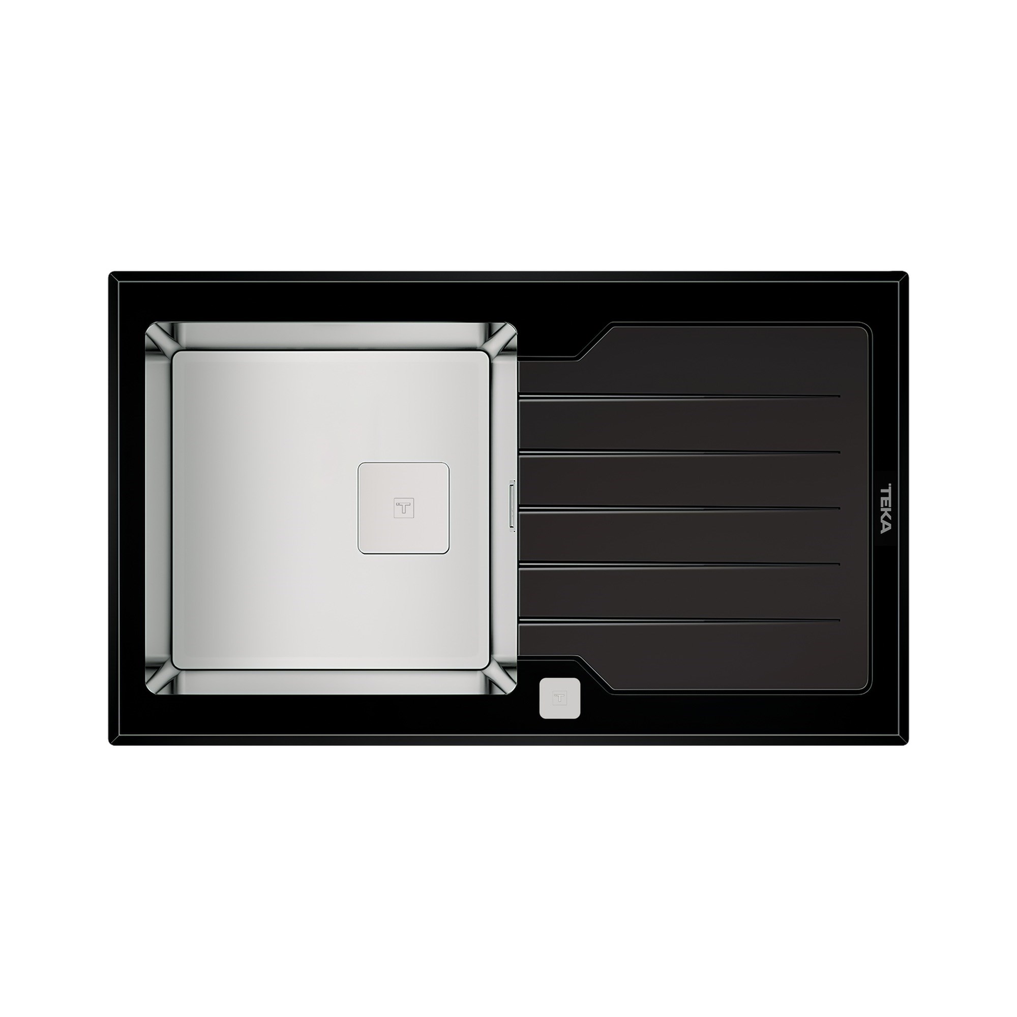Teka Diamond RS15 1B 1D 86 (WST BLACK) Tek Hazneli Cam Eviye Siyah Cam 115100011