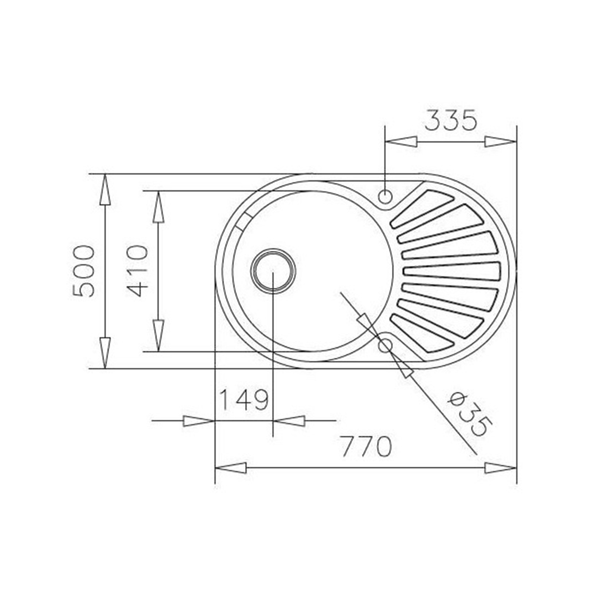 Teka DR 77 1B 1D Tek Hazneli Paslanmaz Çelik Eviye 40127315