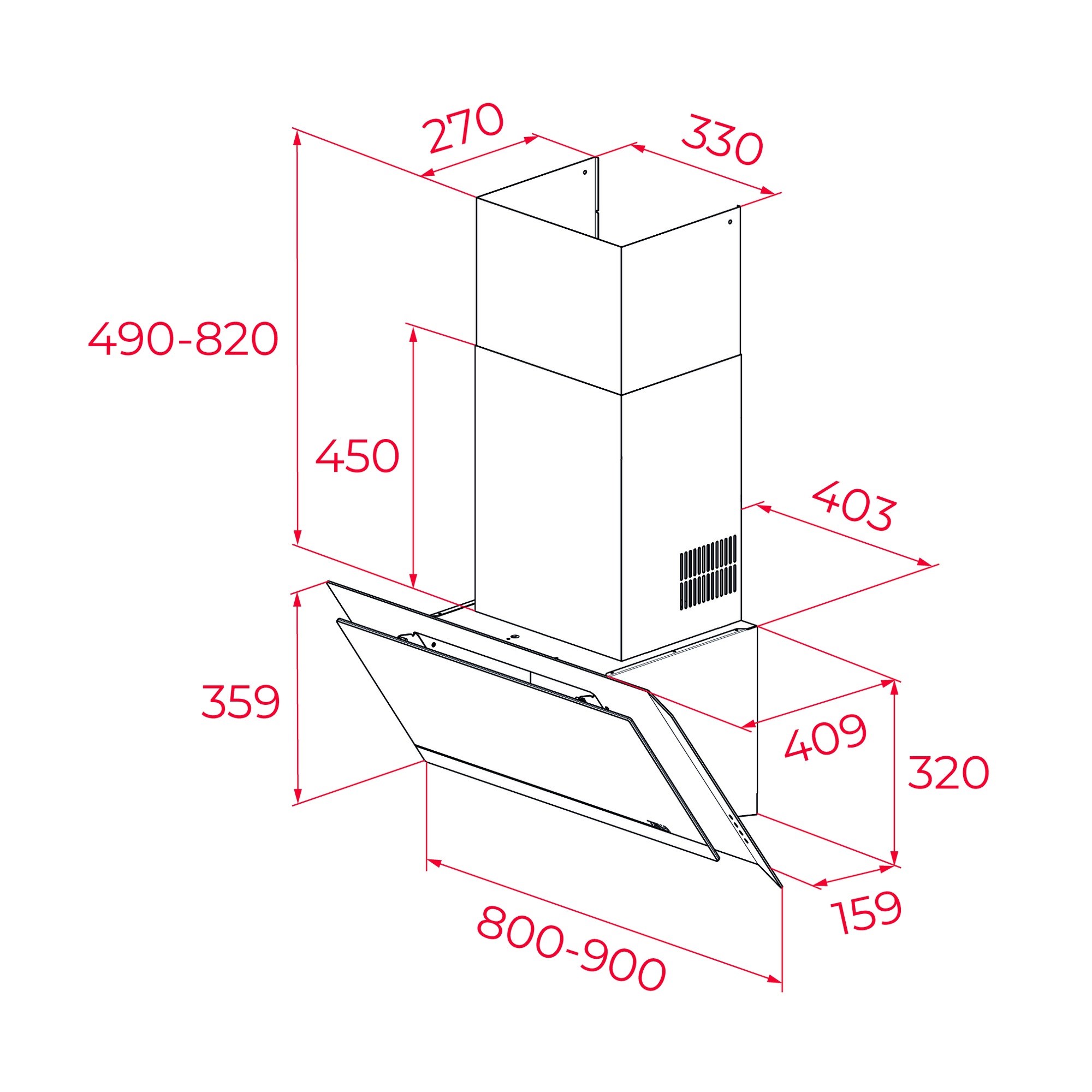 Teka DVI 98-G1 EOS BM 90 cm Duvar Tipi Davlumbaz Mat Siyah 112930071