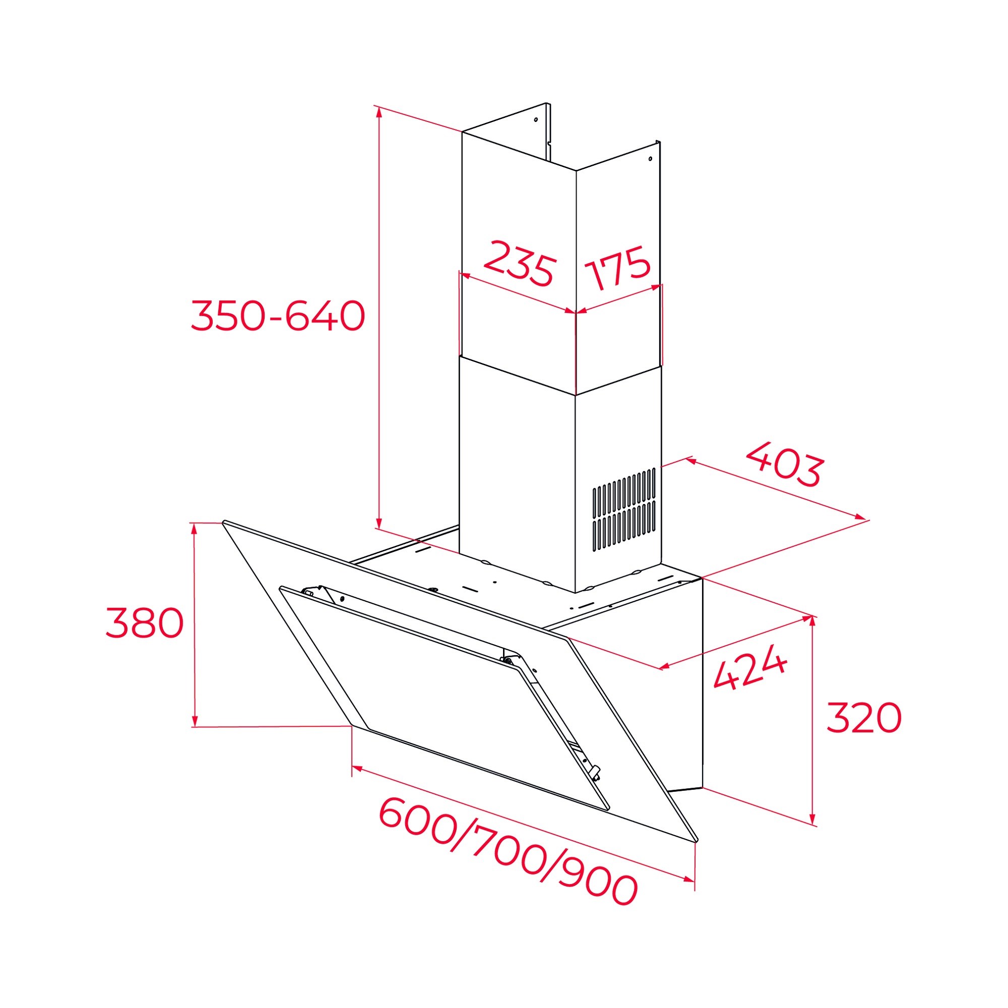 Teka DVT Pro 68660 TBS 60 cm Duvar Tipi Davlumbaz Siyah Cam 112930039