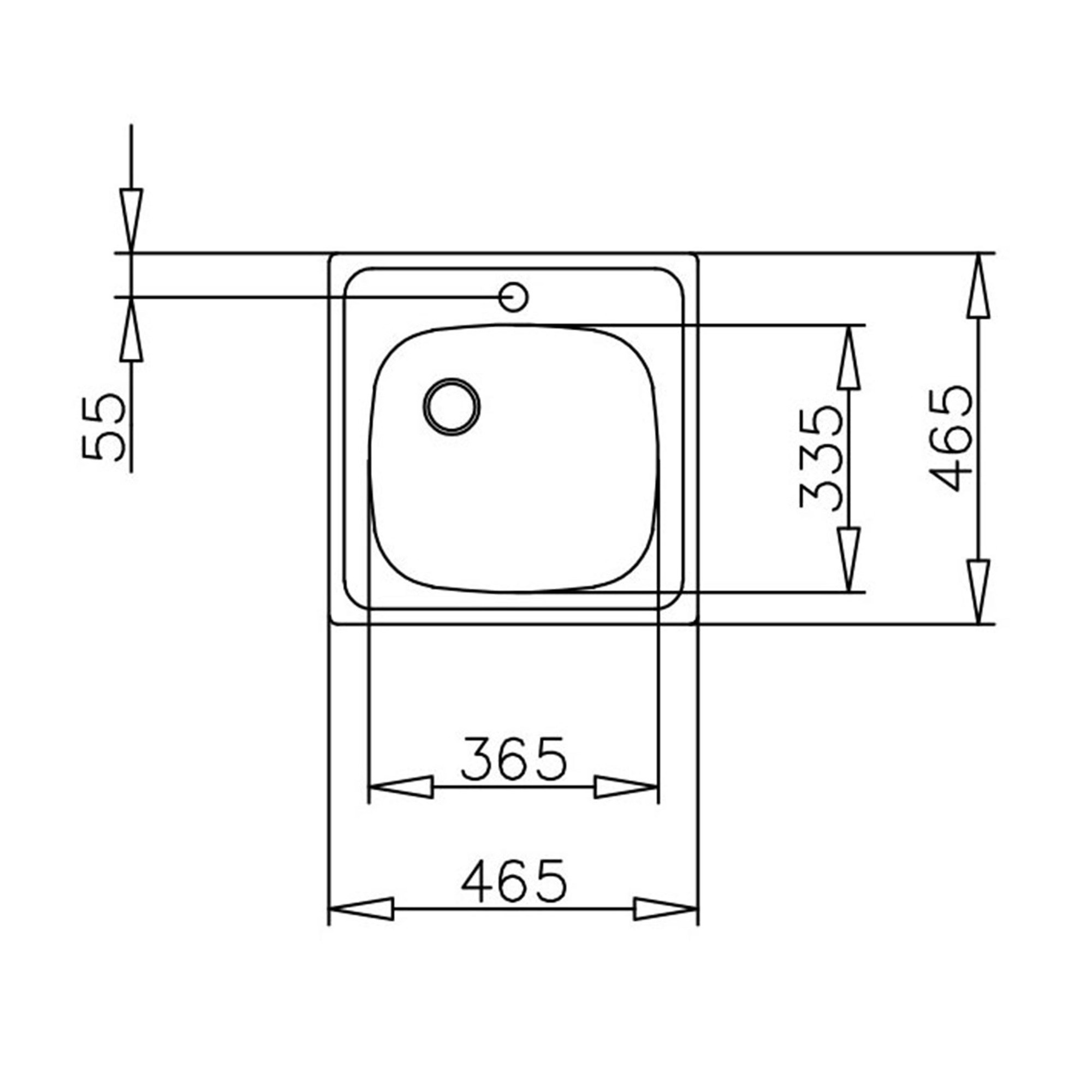 Teka E50 1B (46,5 X 46,5) Paslanmaz Çelik Eviye Mat Krom 40109613