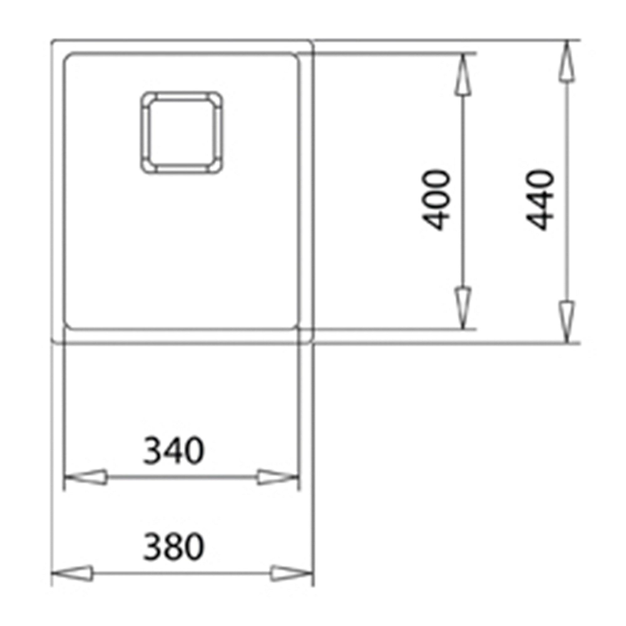 Teka FlexLinea RS15 2B 34.40 Tek Hazneli Tezgahaltı Paslanmaz Çelik Eviye 115000015