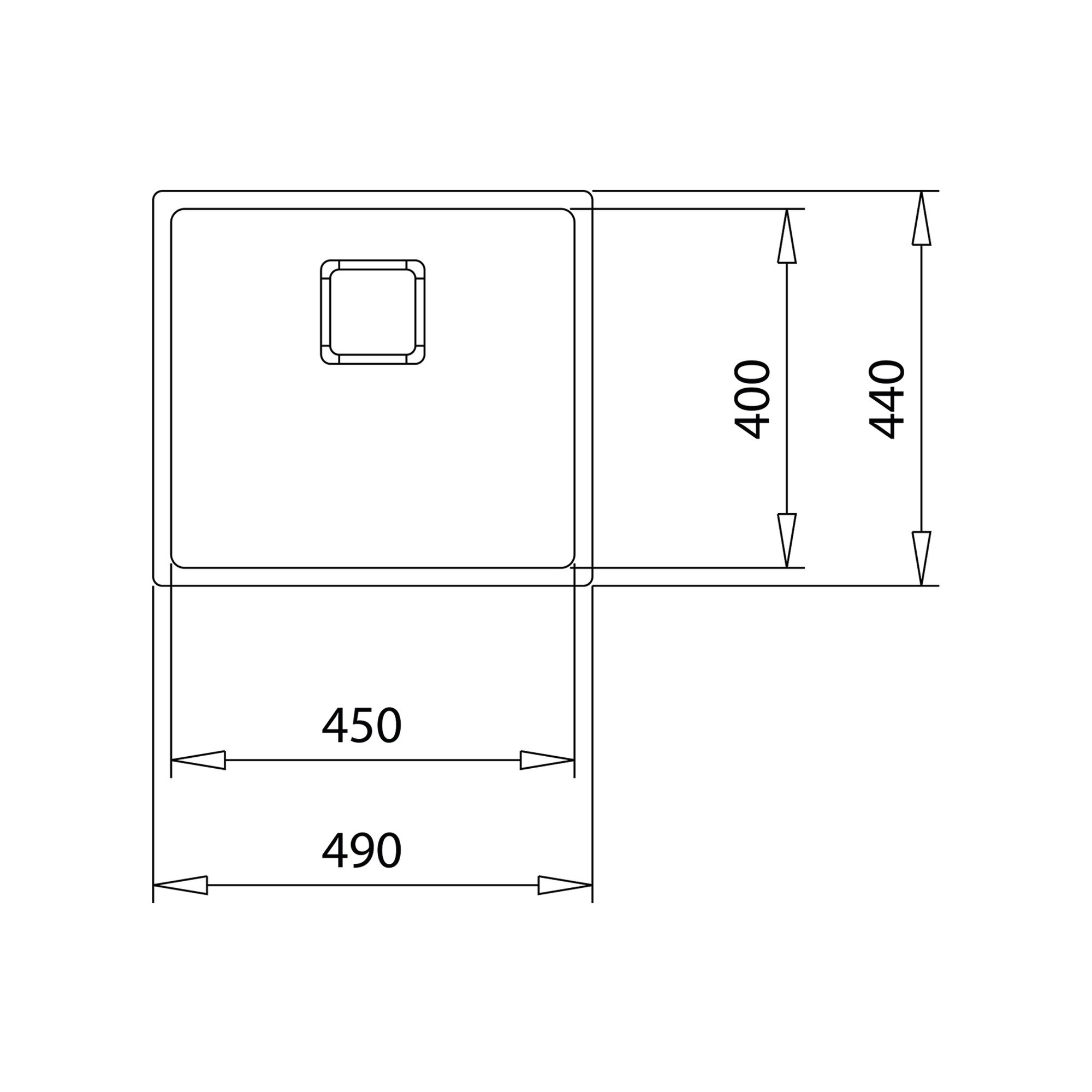Teka FlexLinea RS15 45.40 Tek Hazneli Tezgahaltı Paslanmaz Çelik Eviye 115000013