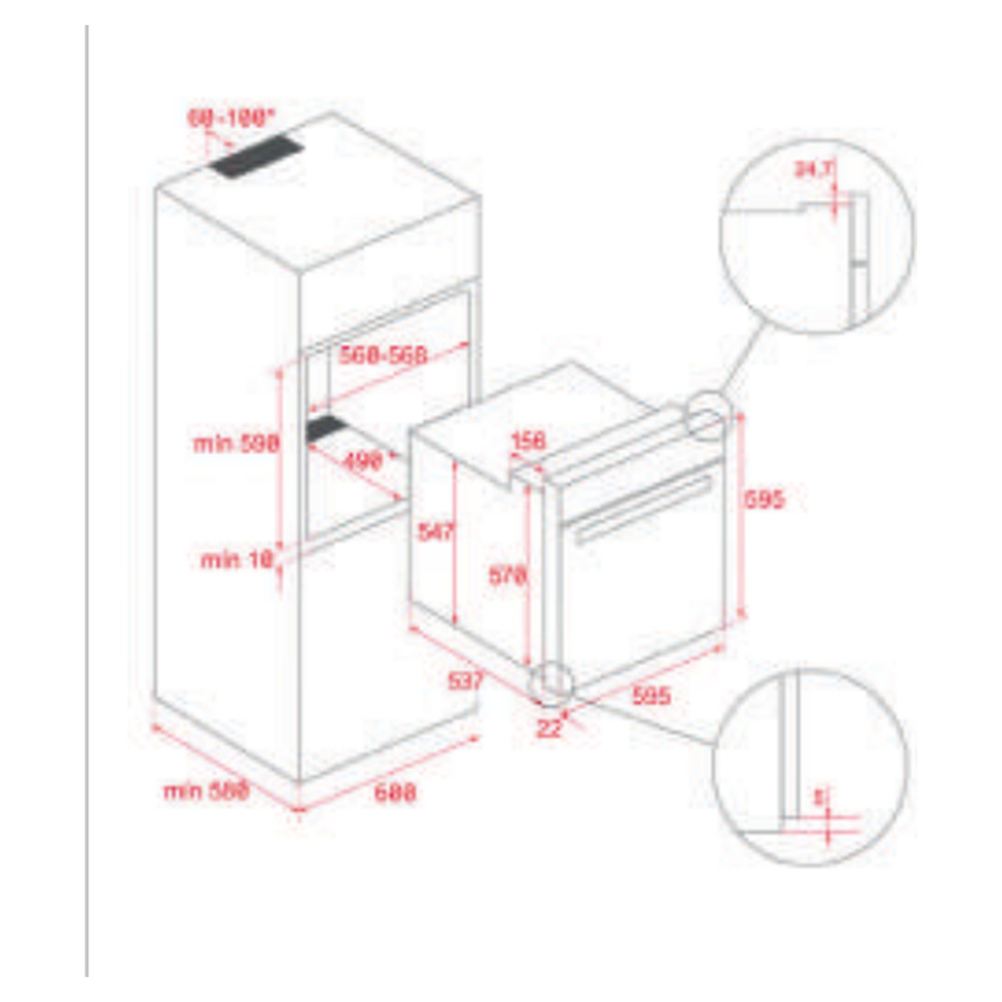 Teka HLB 8600 BK 71 L Multifonksiyonel Ankastre Fırın Siyah 111000071
