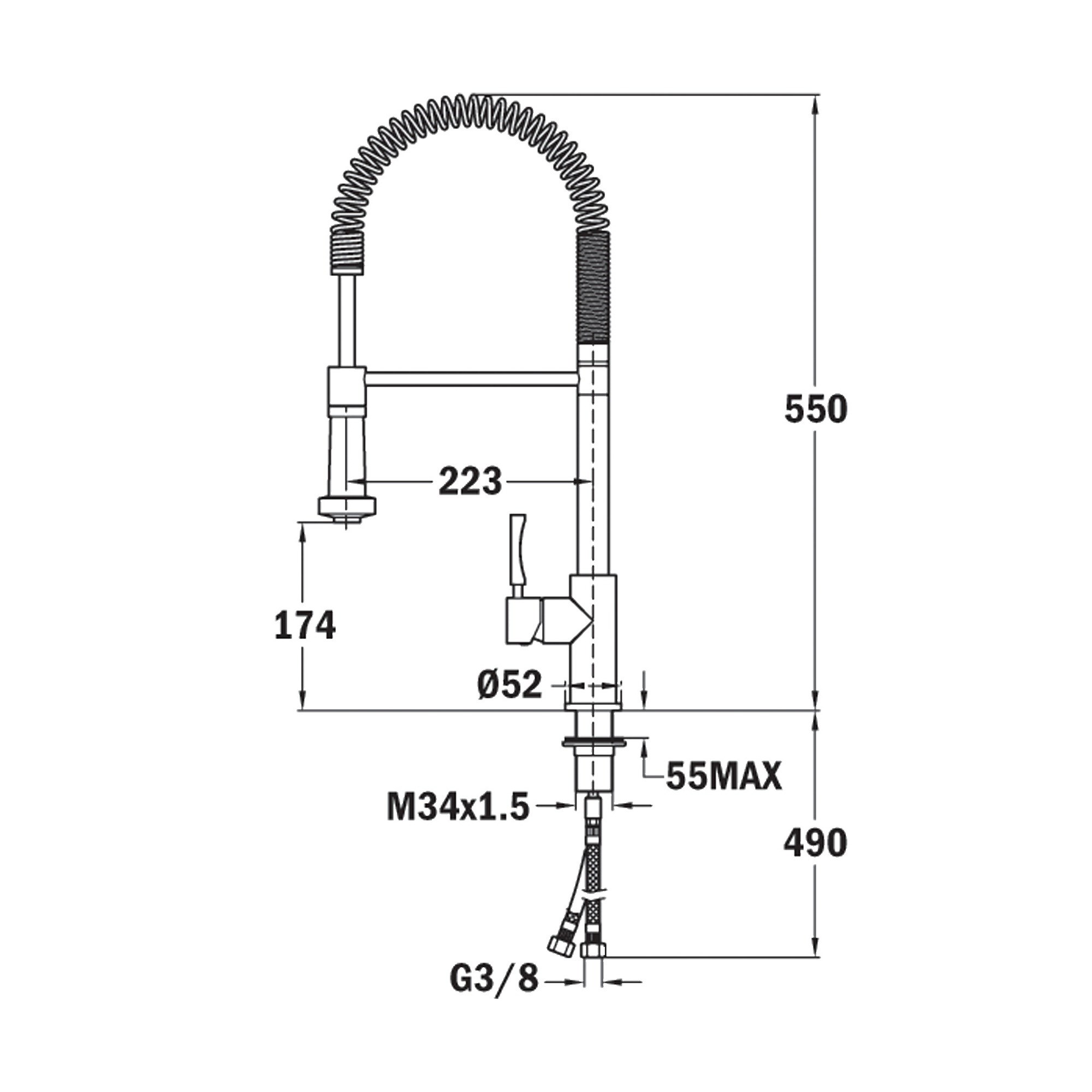 Teka INX 939 Endüstriyel Mutfak Bataryası Paslanmaz Çelik 749390200