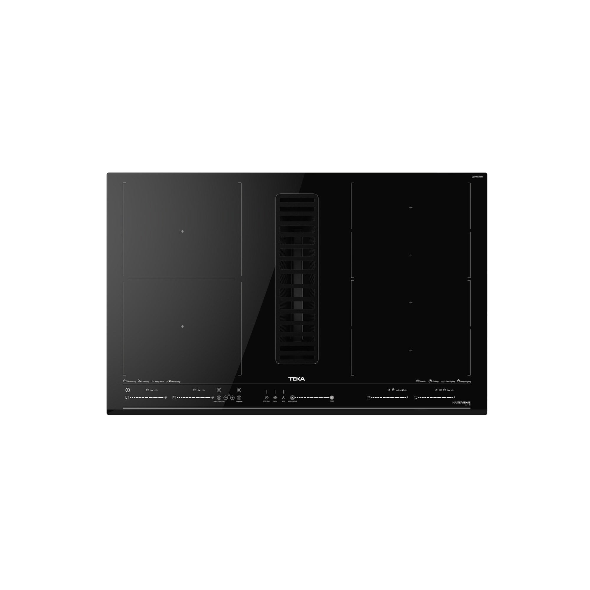 Teka MasterSense Air AFF 87601 MST 80 cm Davlumbazlı İndüksiyon Ocak Siyah 112730000