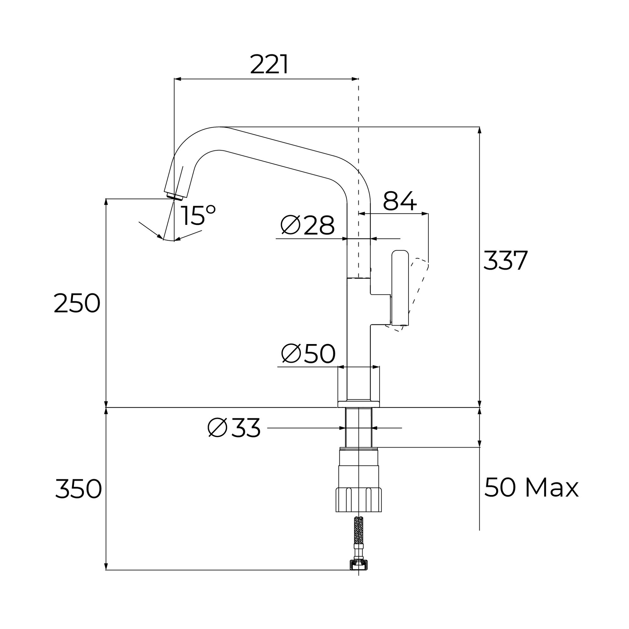 Teka OVAL 914 L Borulu Mutfak Bataryası Krom 116030066