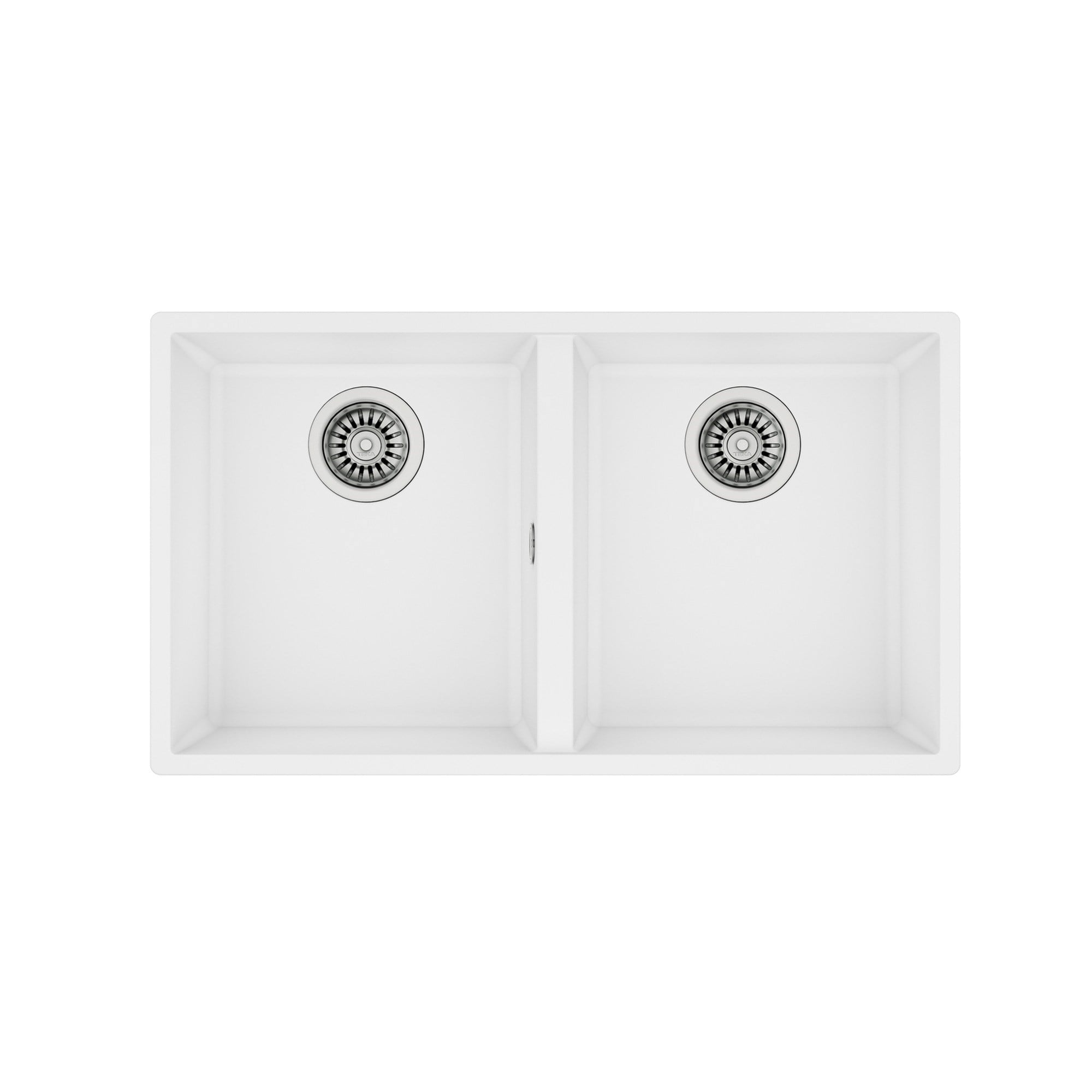Teka Square 2B 760 TG Çift Hazneli Tezgahaltı Granit Eviye Beyaz 115260028