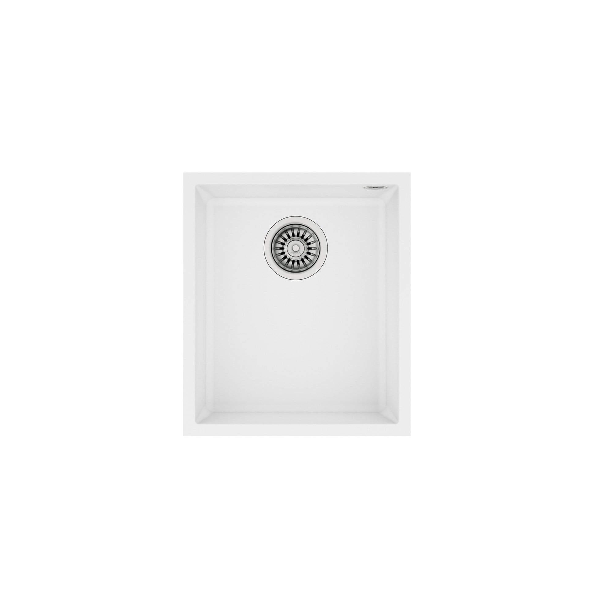 Teka Square 34.40 TG Tek Hazneli Tezgahaltı Granit Eviye Beyaz 115230034