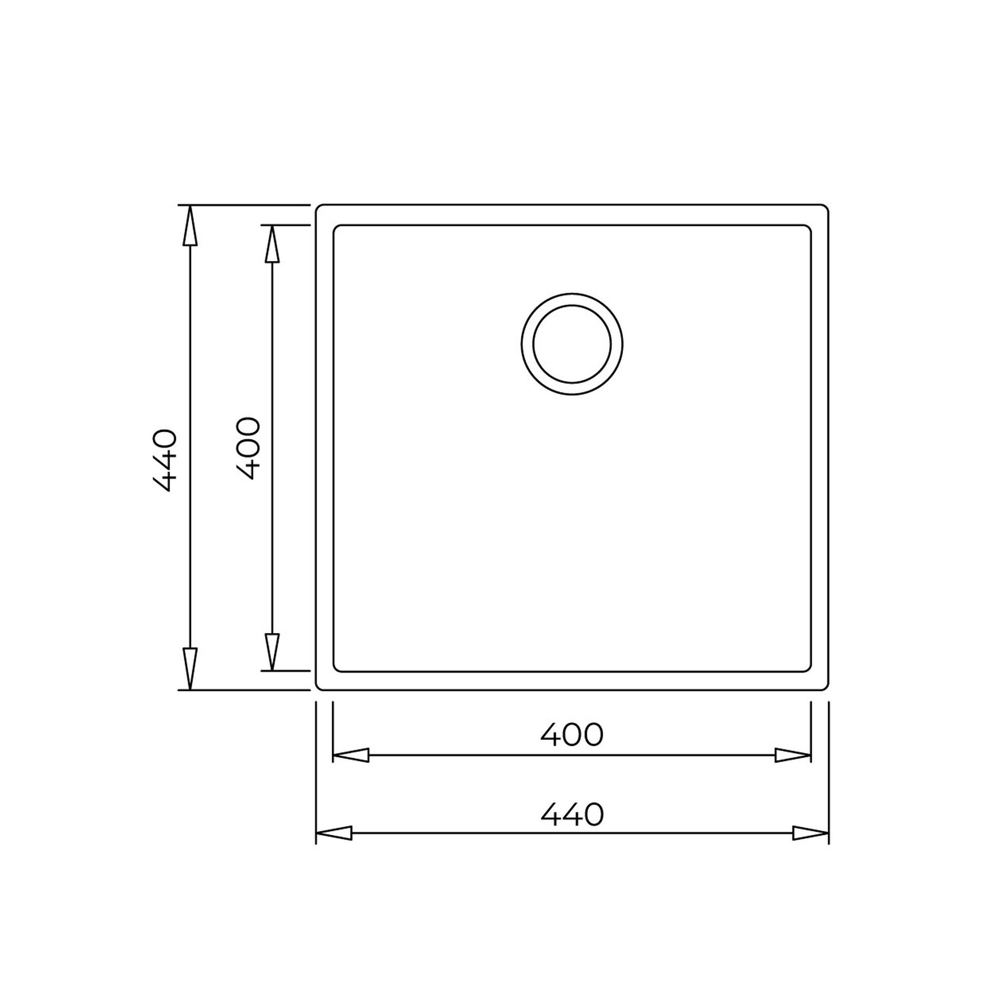 Teka Square 40.40 TG Tek Hazneli Granit Eviye Beyaz 115230029