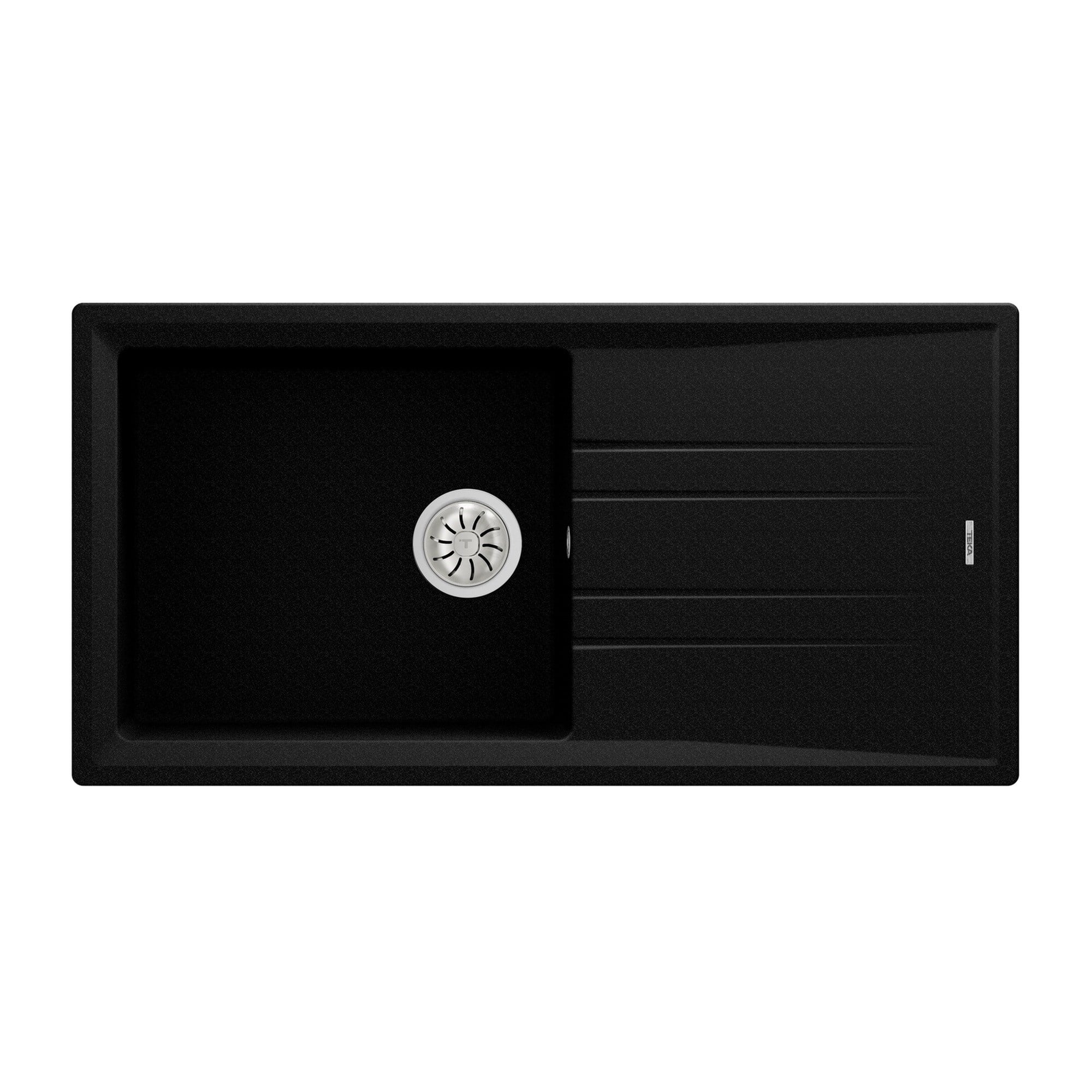 Teka Stone 60 L-TG 1B 1D Tek Hazneli Granit Eviye Metalik Siyah 115330003