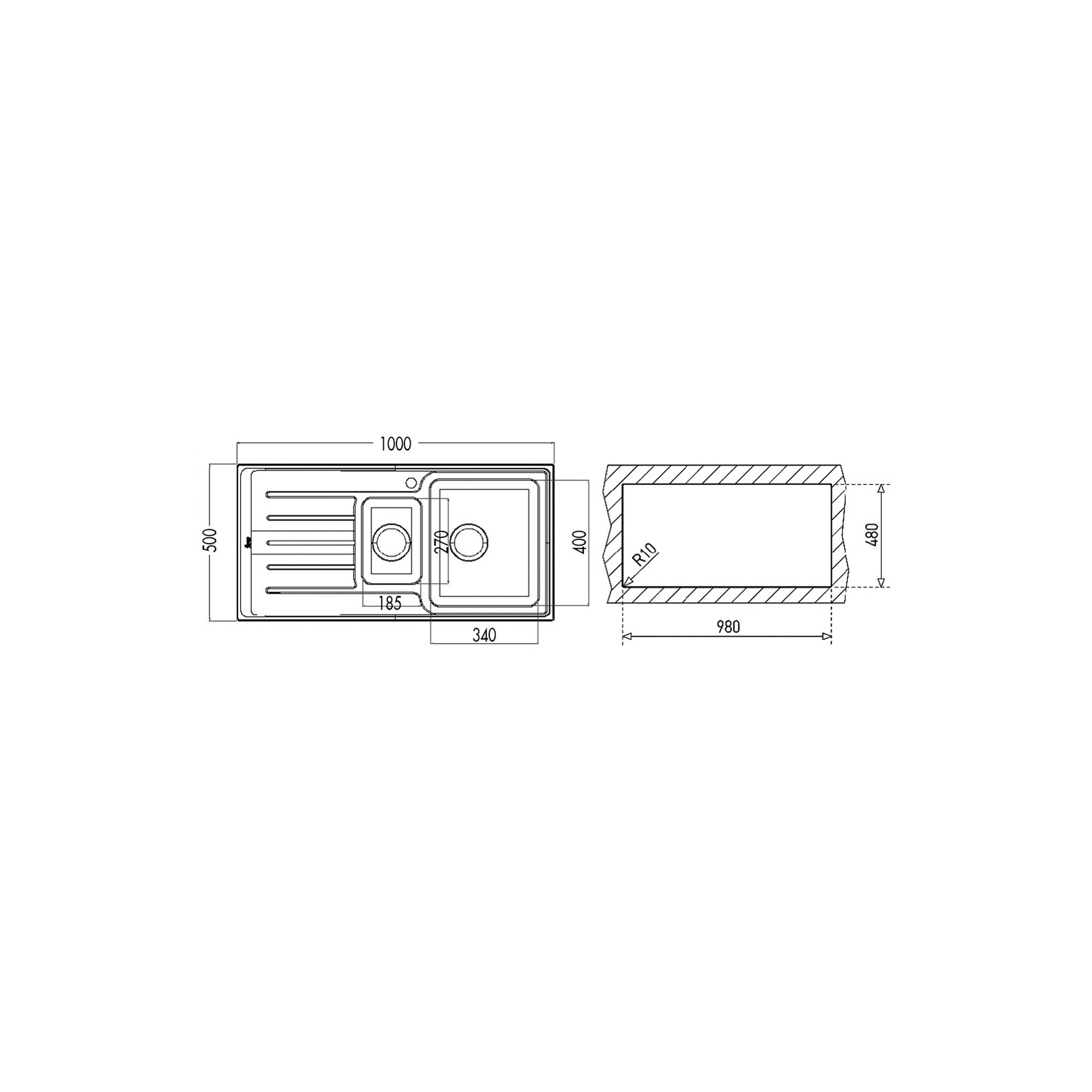 Teka Vitae 60 B Paslanmaz Çelik Eviye 40108800