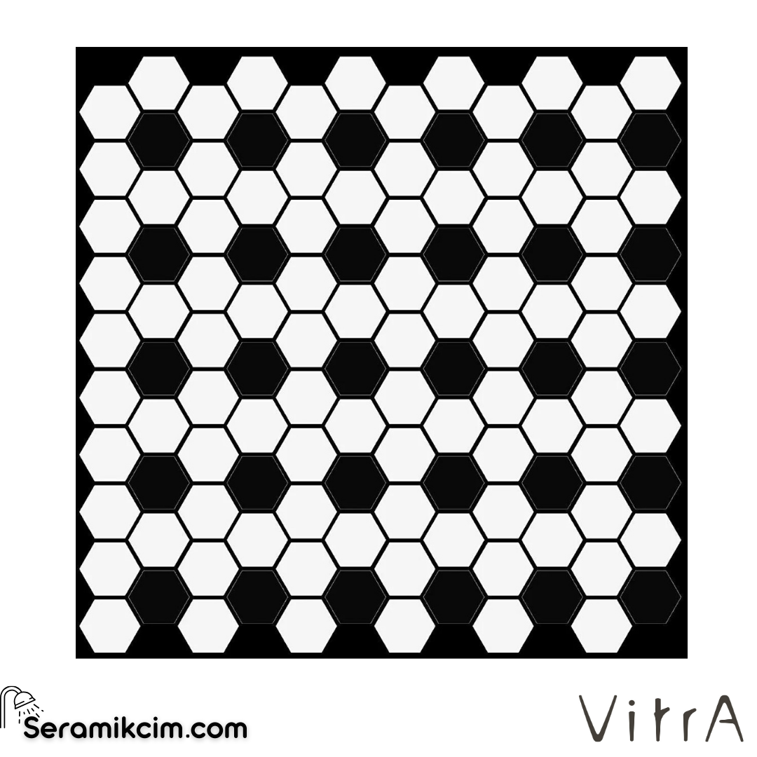 Vitra 2.5X2.5 Hexagon Beyaz Mix Mat (Nf) Nr