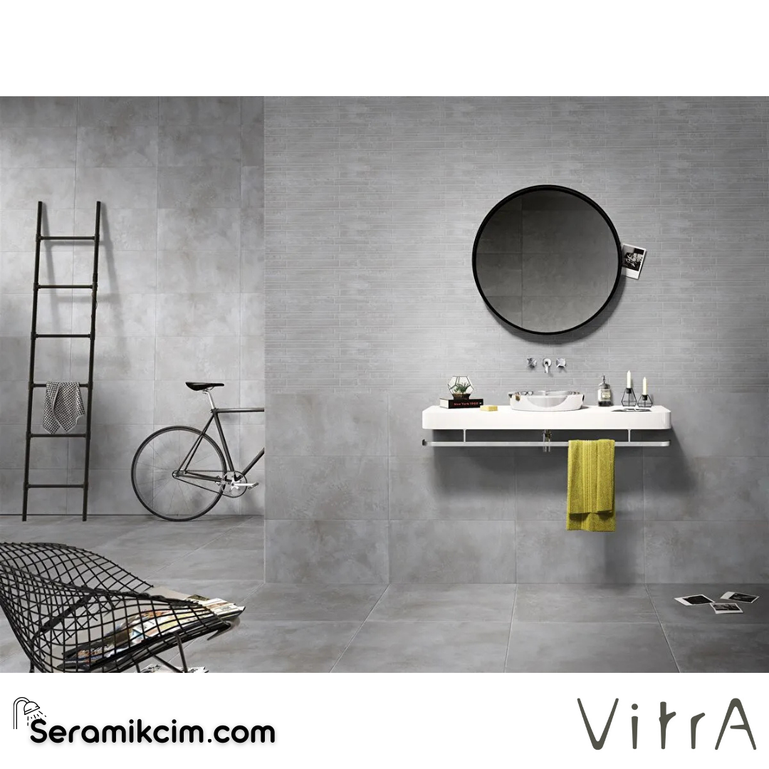 VitrA 30X60 Cementine Gri Multi-Ksm Brd Mat 7R K9504568R001VTE0 - K9504568R001VTE0