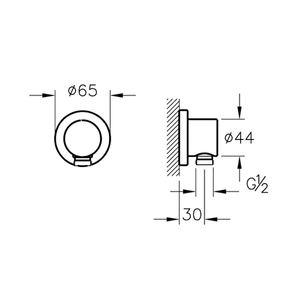 Vitra Ankastre El Duşu Çıkışı, Mat Siyah - A4522336