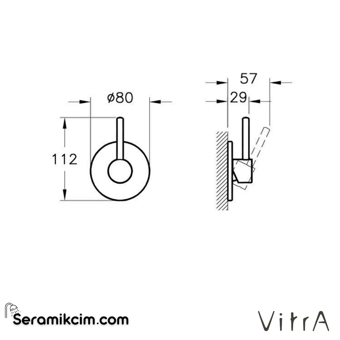 Vitra Ankastre Stop Valf (Mix-Yuvarlak) (Sıva Üstü Grubu) - A41457