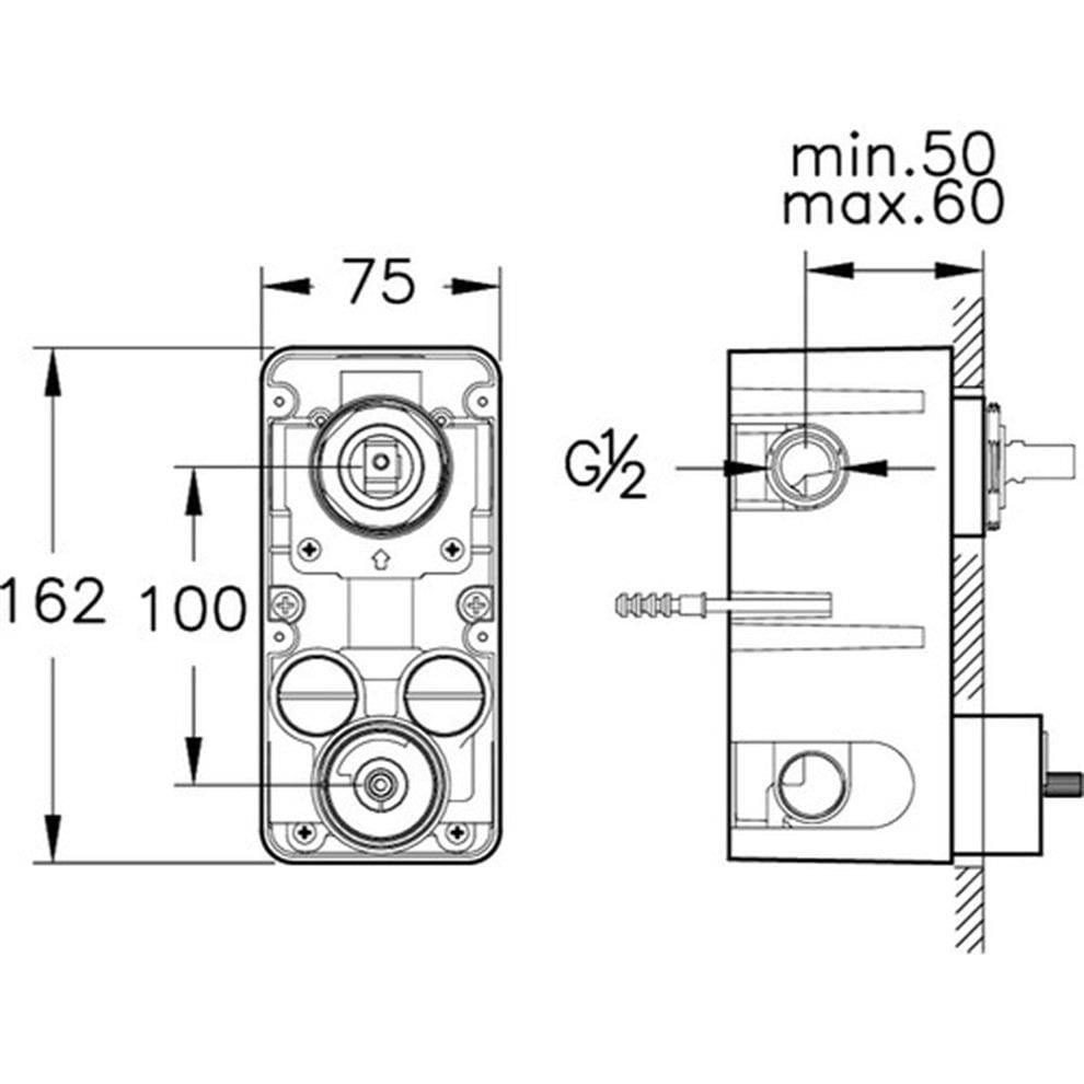 Vitra Aquaheat Ankastre Banyo/Duş Bataryası (Sıva Altı Grubu) - A47119
