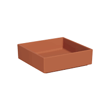 VitrA Archiplan Çanak Lavabo Kare, 40x40 cm Armatür Deliksiz, Su Taşma Deliksiz, Mat Terra Rosa - 7440B077-0016