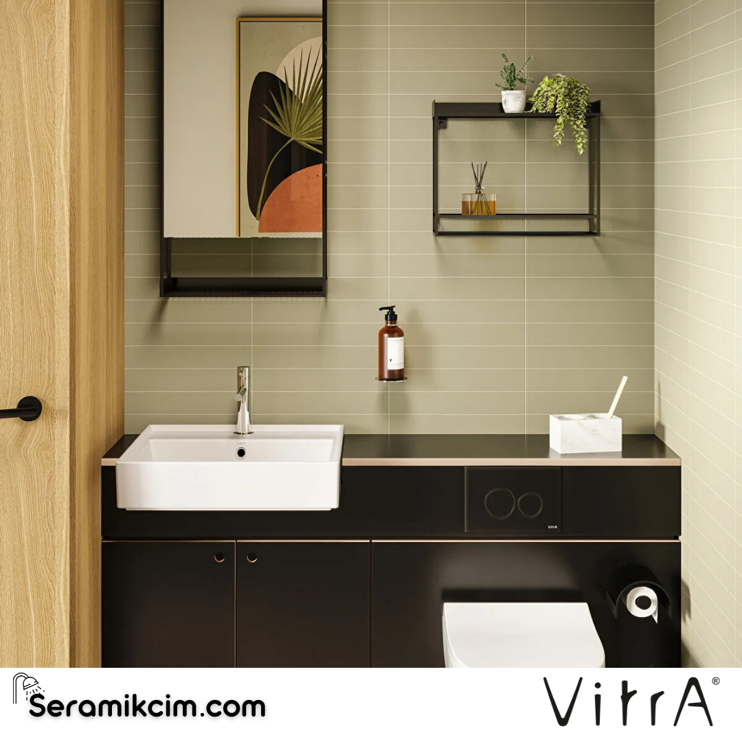 VitrA ArchiPlan Duble Raf 45 cm metal, siyah 66606 - 66606