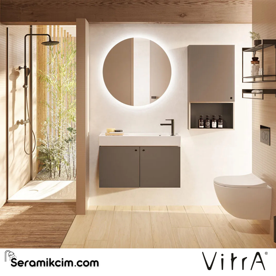 VitrA ArchiPlan Duble Raf 60 cm metal, siyah 66607 - 66607