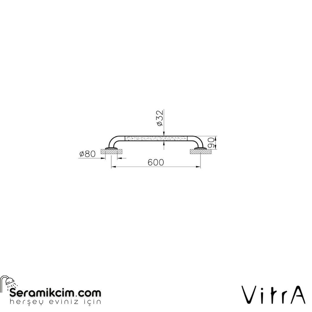 Vitra Arkitekta Tutunma Barı, 60 Cm