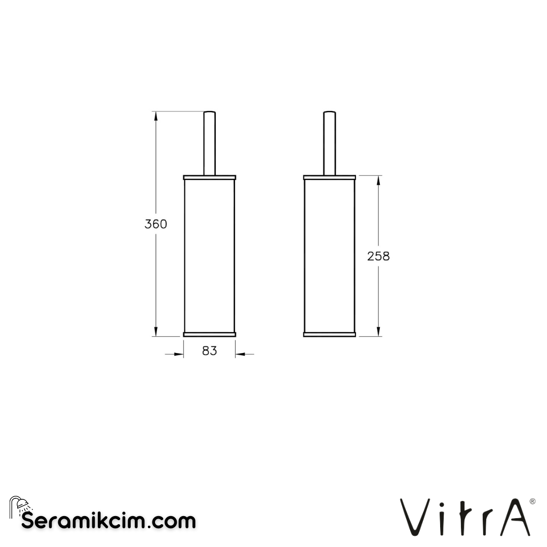 VitrA Arkitekta Tuvalet Fırçalığı (yerden) A44382 - A44382