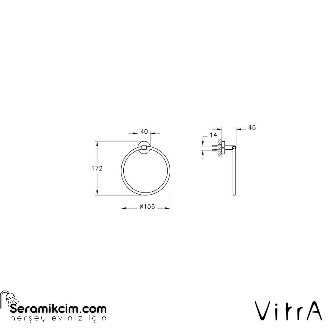 Vitra Base 200 Halka Havluluk