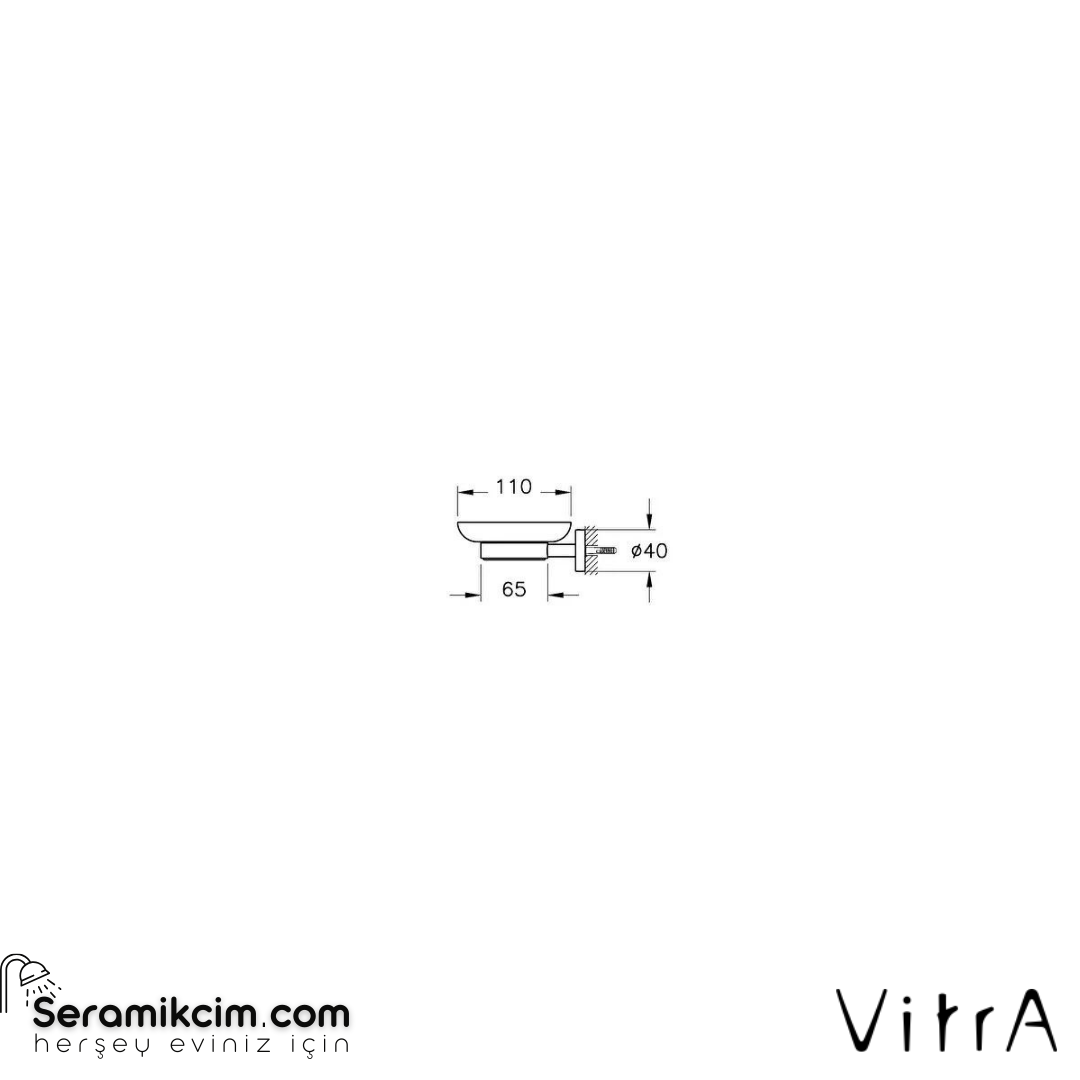 Vitra Base 200 Katı Sabunluk