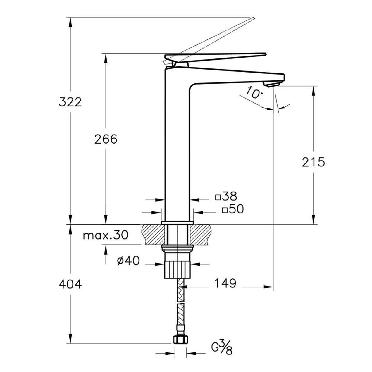 Vitra Brava Lavabo Bataryası Yüksek - A42610