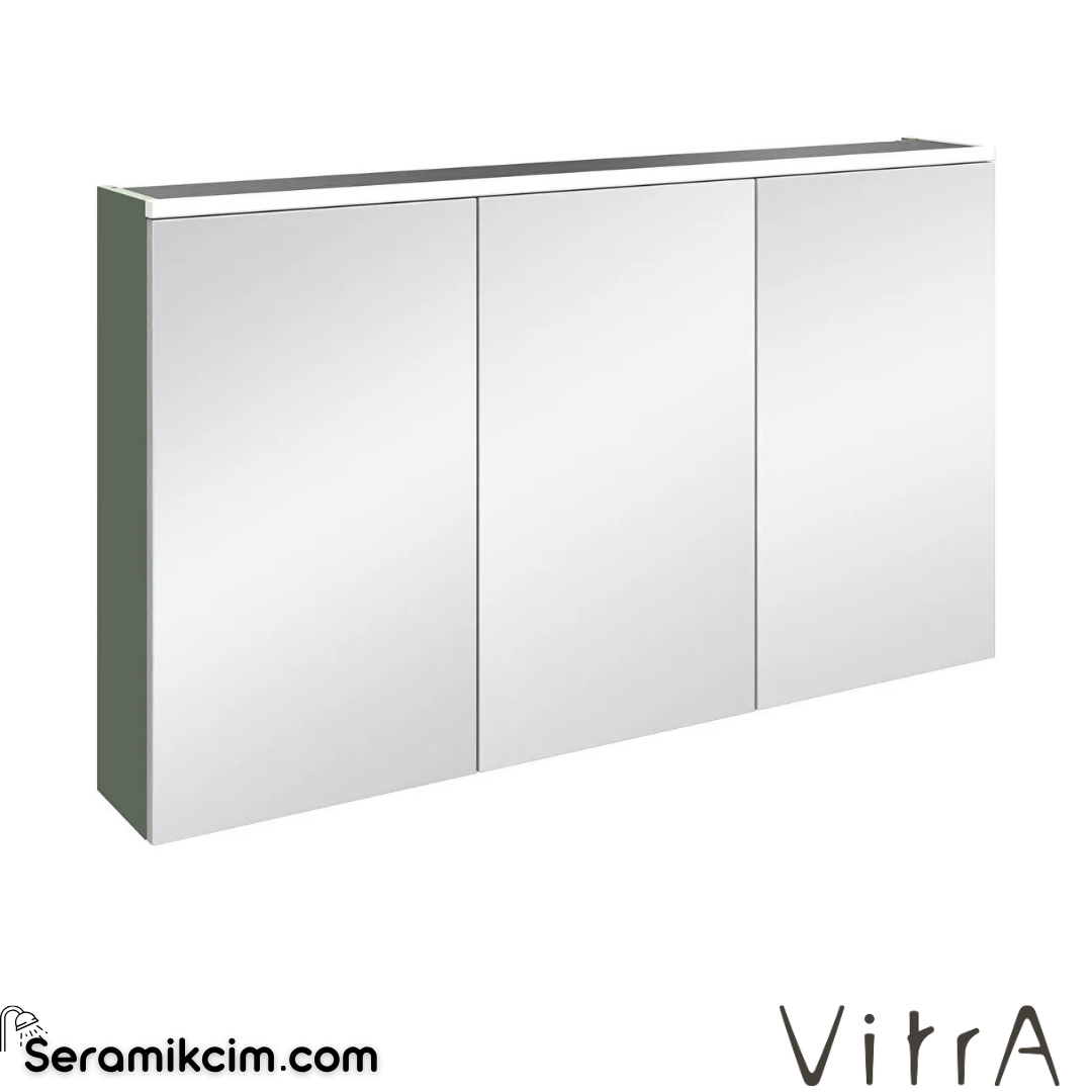 VitrA Core Dolaplı Ayna 120 cm aydınlatmalı mat yeşil 80520